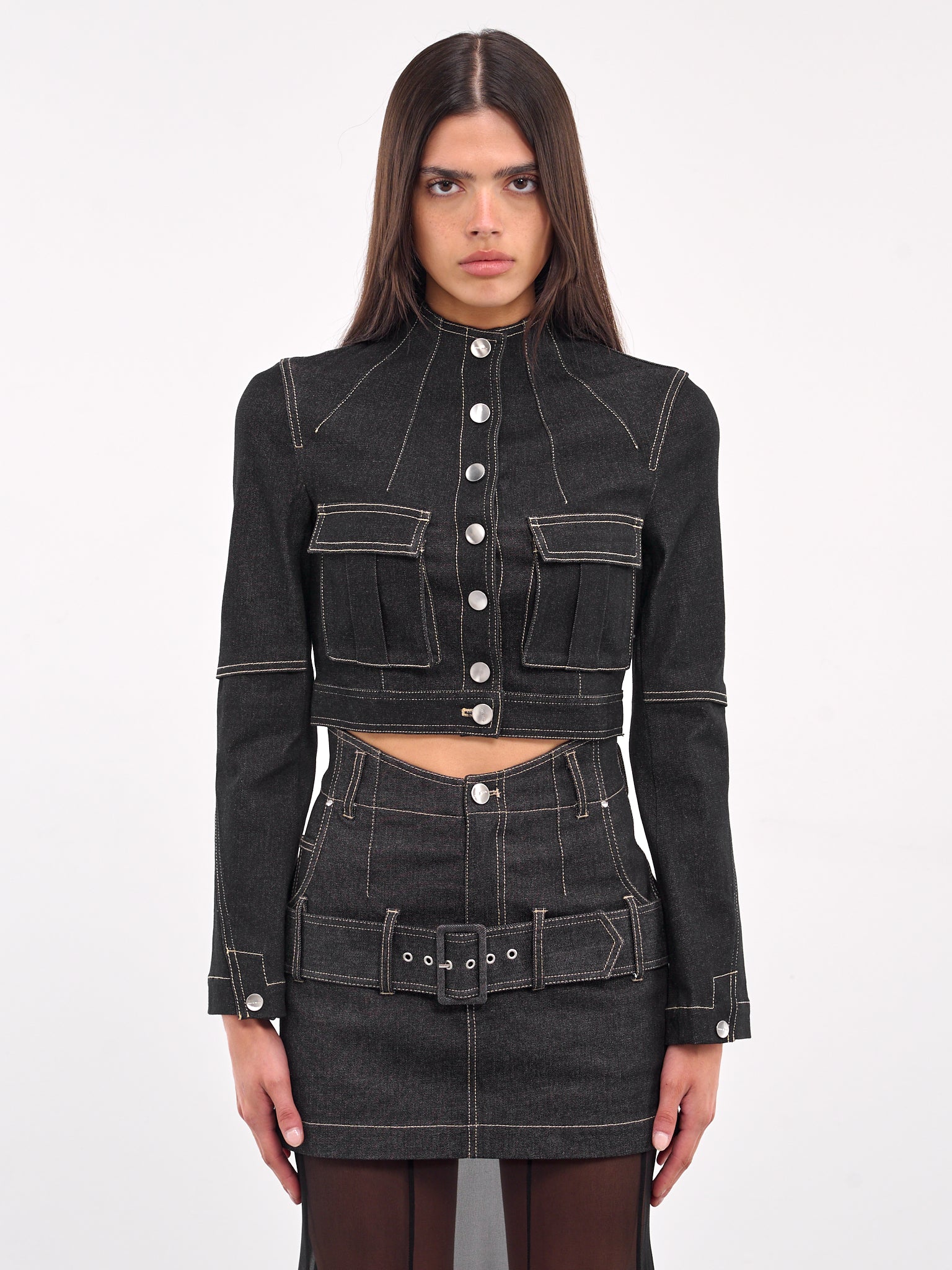 Retro Cropped Denim Jacket (JK07C1BL900-BLACK)