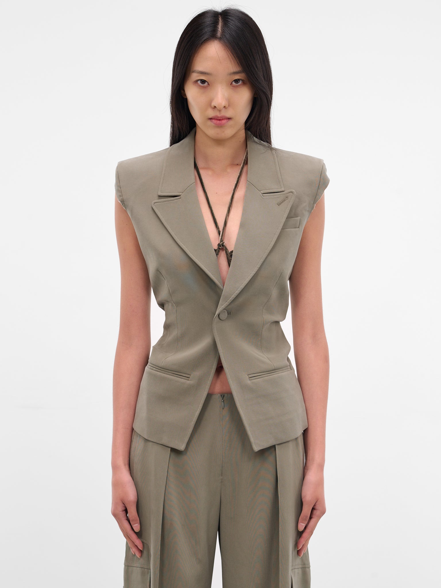Gray Tailored Blazer Vest (JK15C2GR570-GR70-BEAN-PASTE)