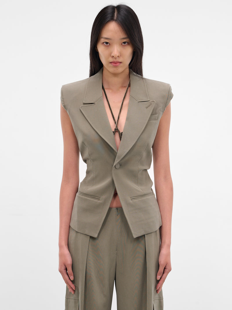 Gray Tailored Blazer Vest (JK15C2GR570-GR70-BEAN-PASTE)