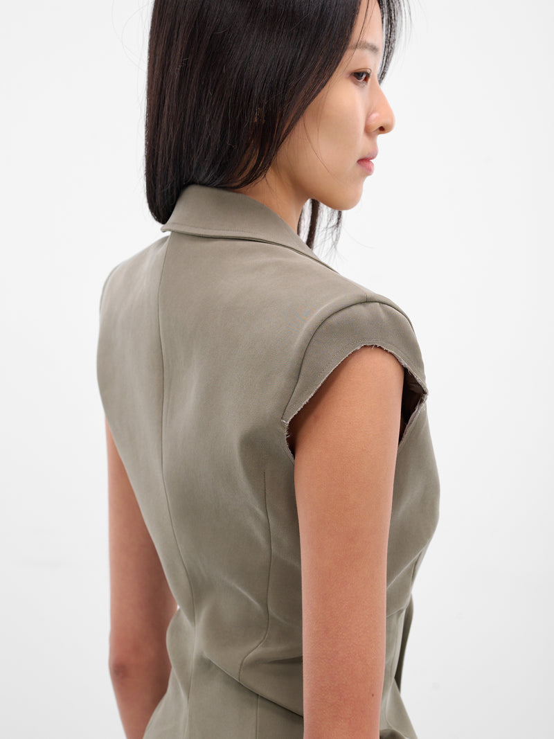 Gray Tailored Blazer Vest (JK15C2GR570-GR70-BEAN-PASTE)