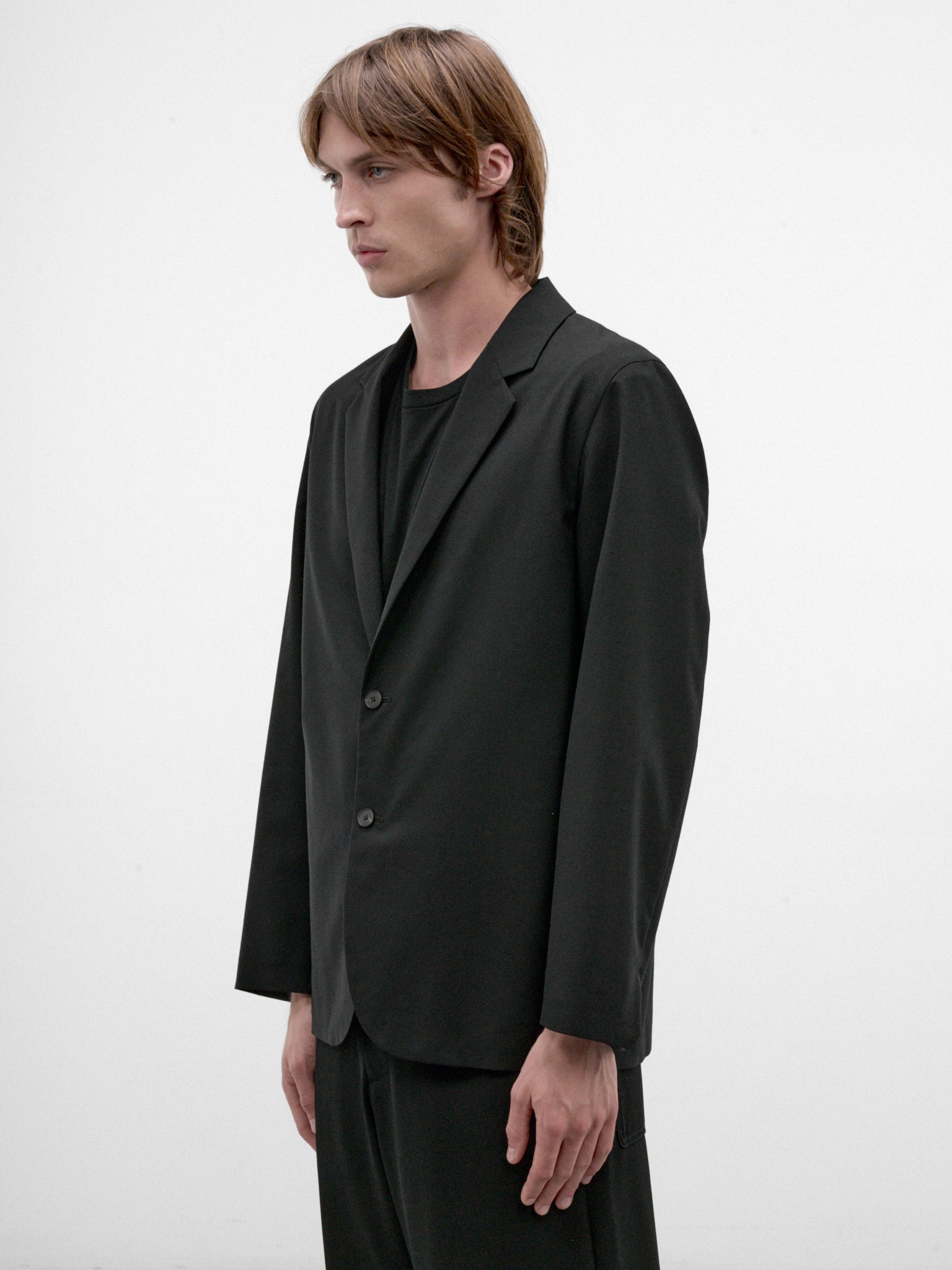 Black Wool Tropical Tailored Jacket (JKAGGM0700-BLACK)