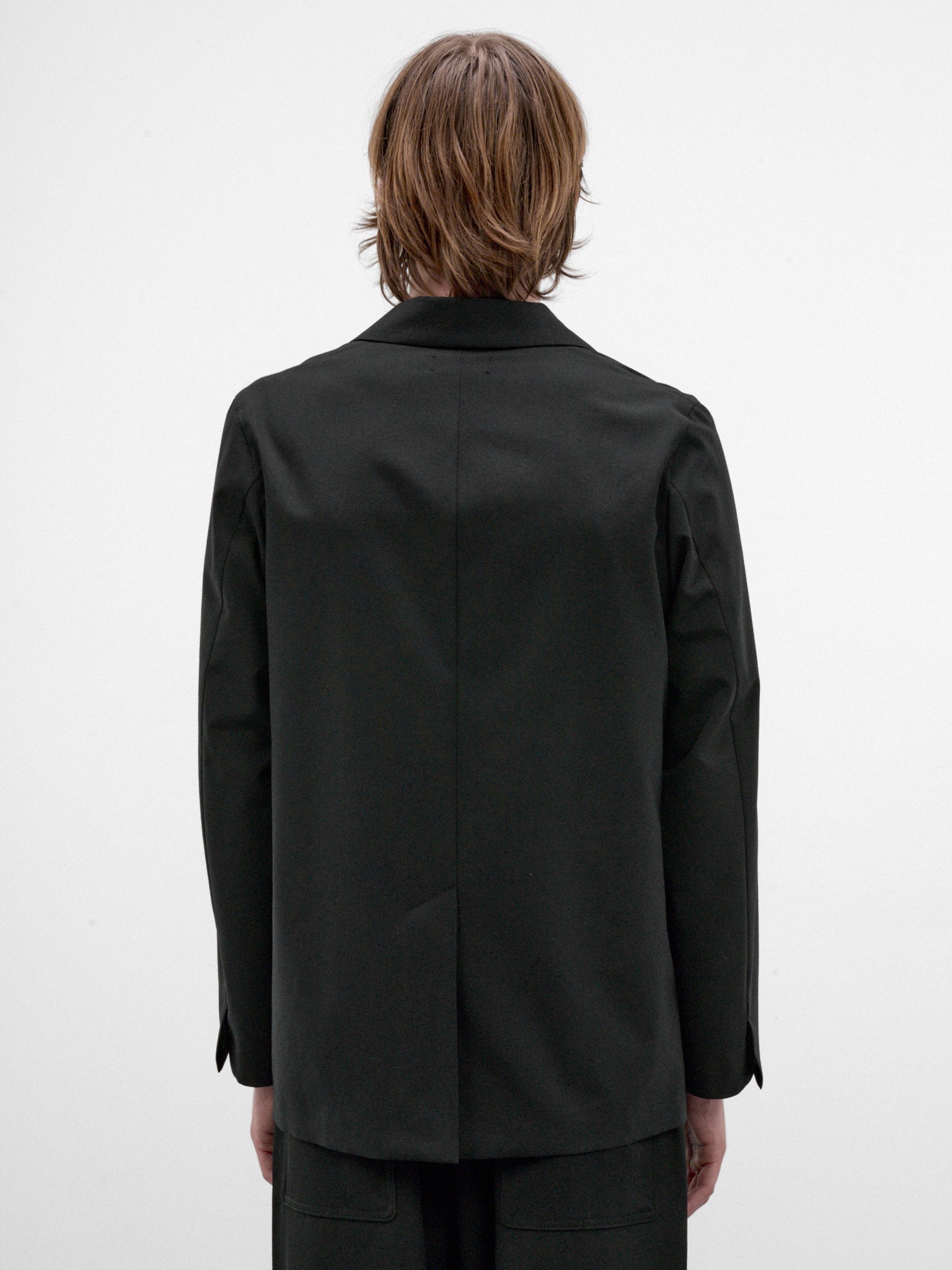 Black Wool Tropical Tailored Jacket (JKAGGM0700-BLACK)