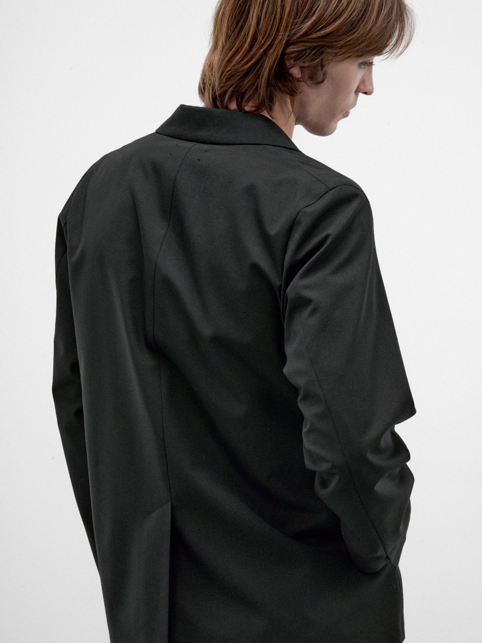 Black Wool Tropical Tailored Jacket (JKAGGM0700-BLACK)