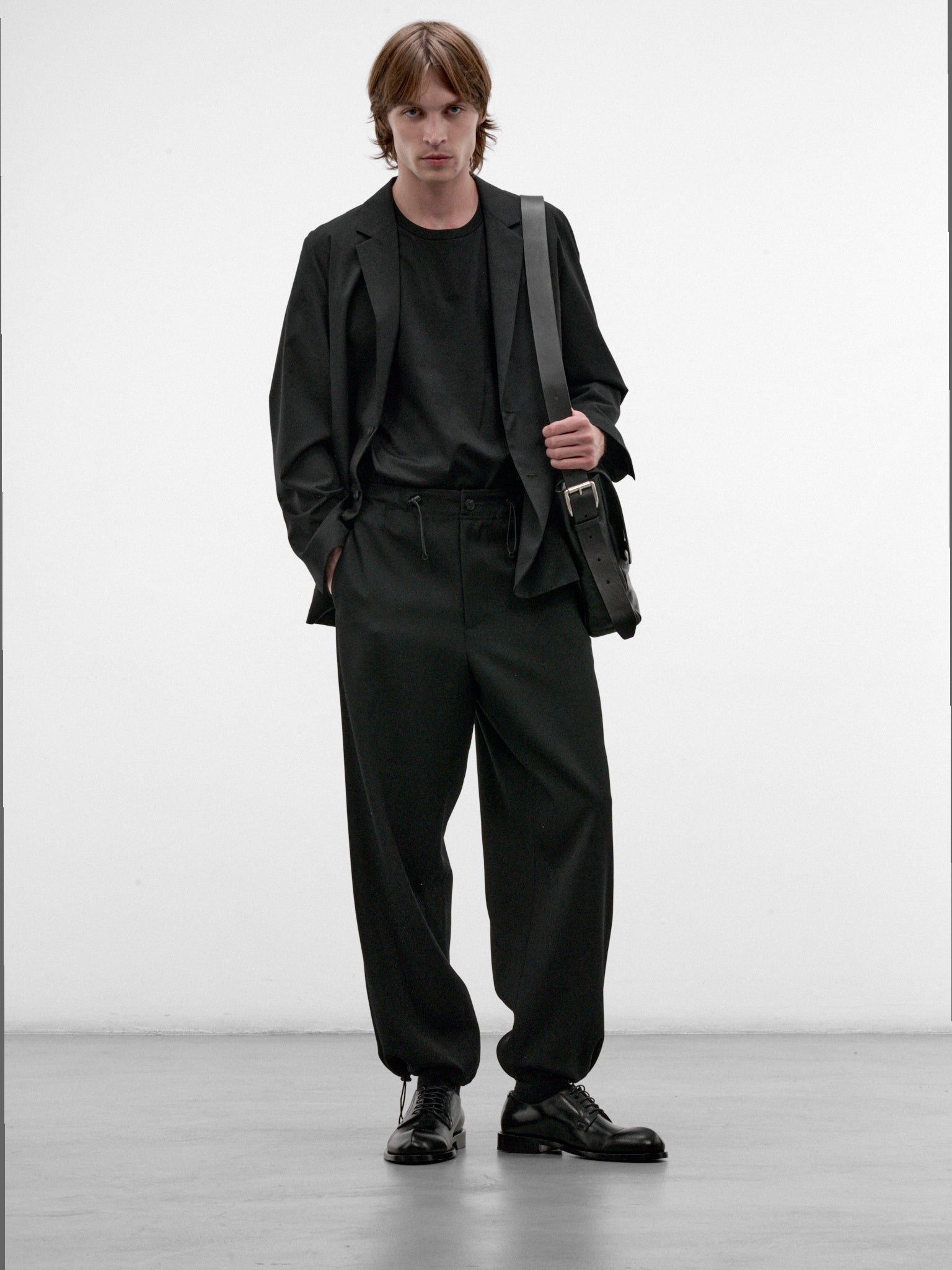 Black Wool Tropical Tailored Jacket (JKAGGM0700-BLACK)