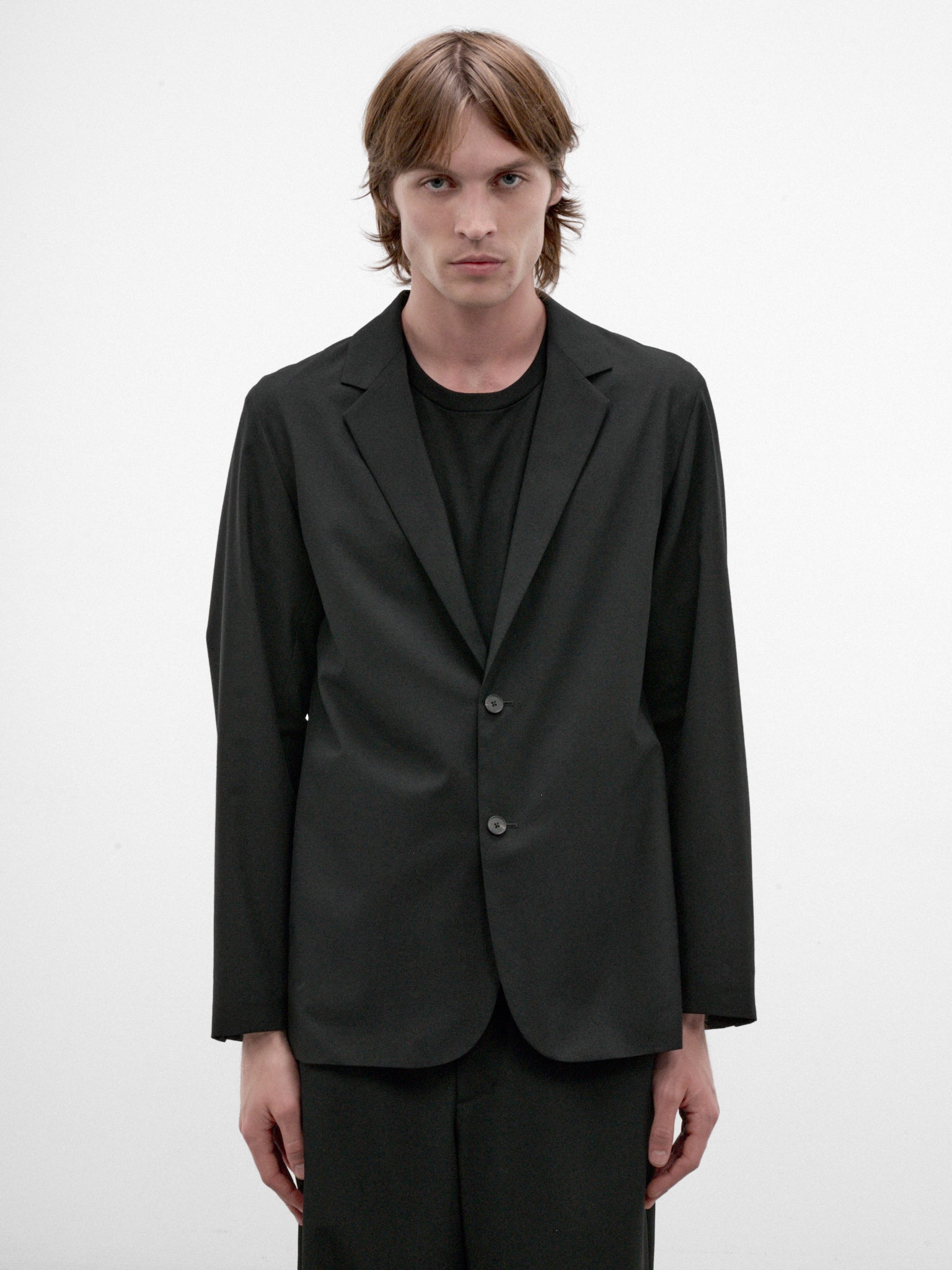 Black Wool Tropical Tailored Jacket (JKAGGM0700-BLACK)