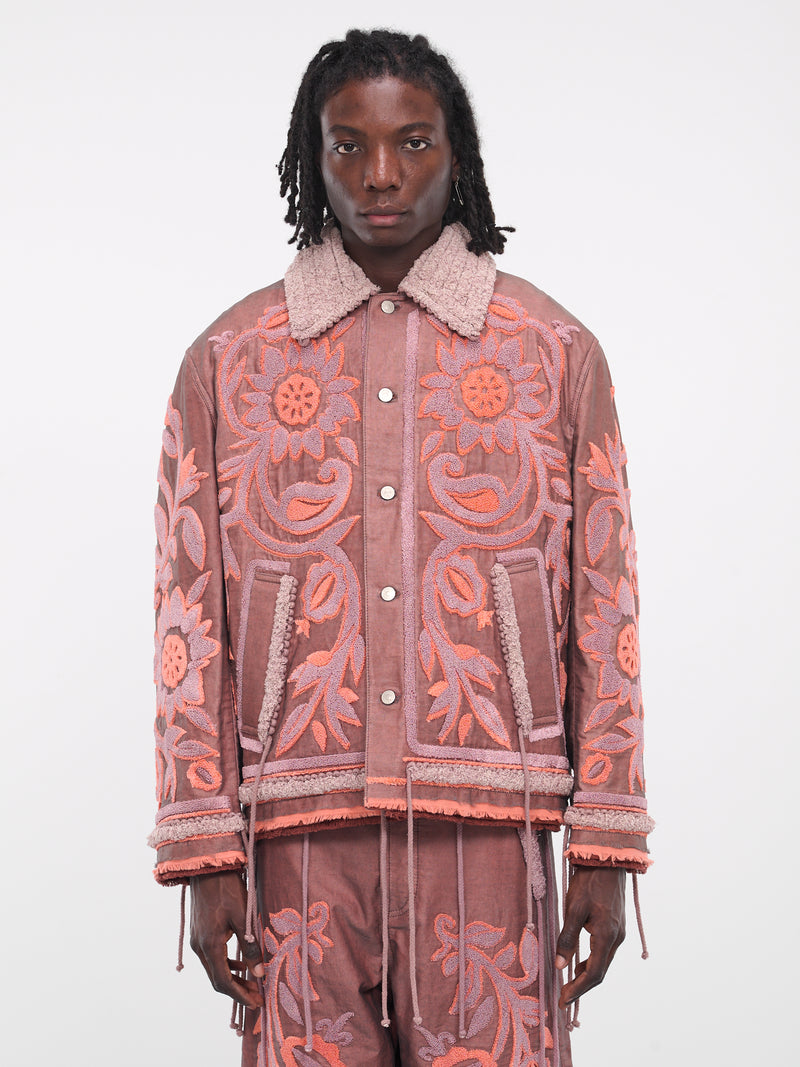 Terry Floral Jacket (JKT53-BRICK)