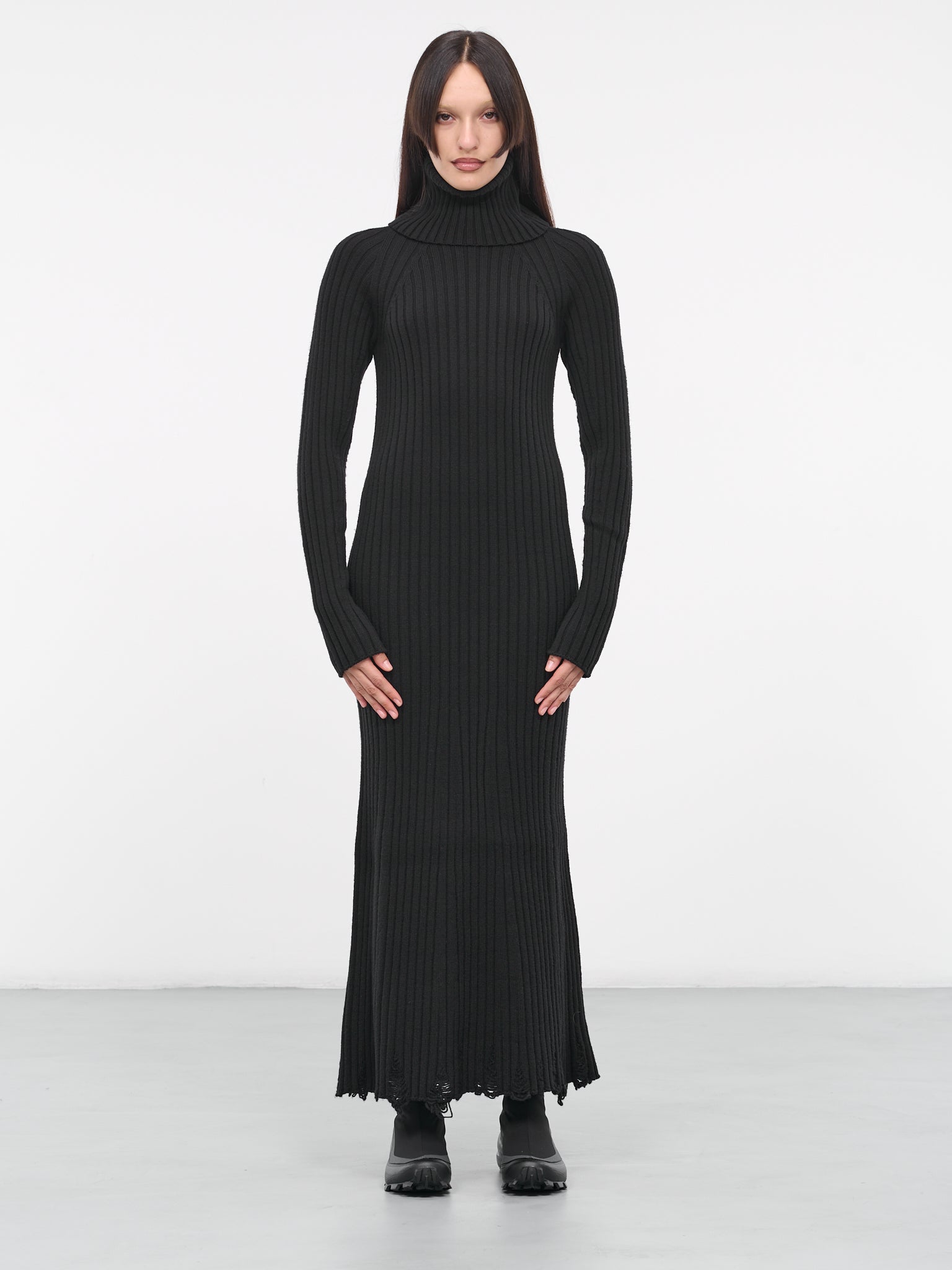 Distressed Rib Knit Dress (JL-N020-051-BLACK) Distressed Rib Knit Dress (JL-N020-051-BLACK)