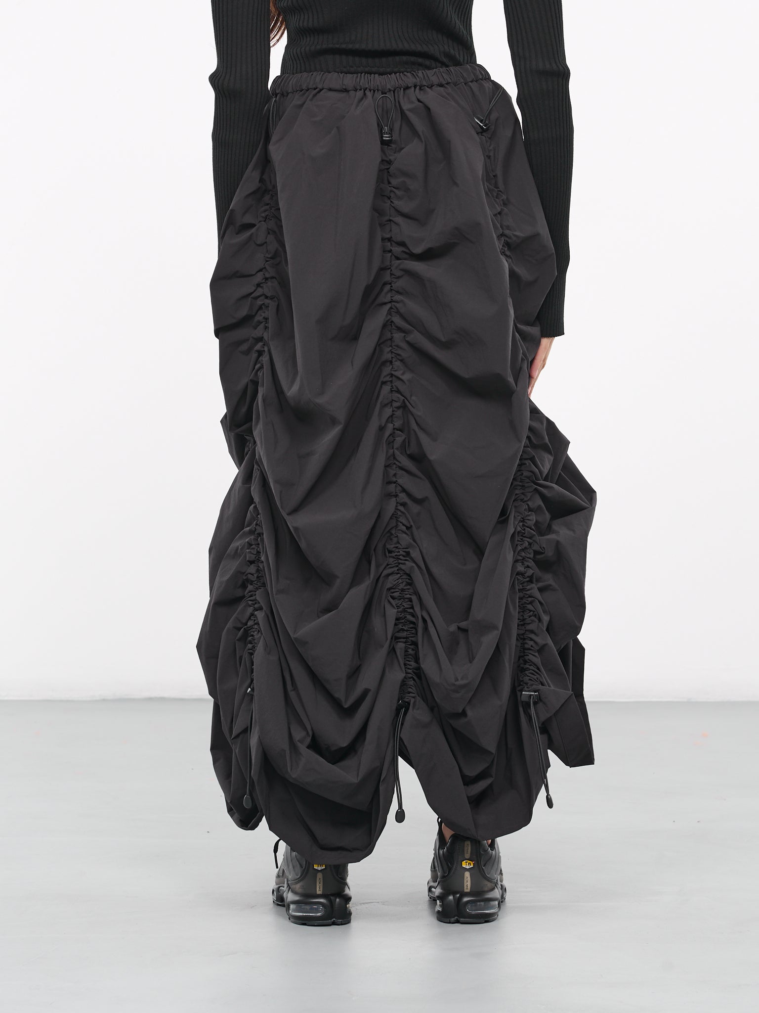 Drawcord Midi Skirt (JL-S014-051-BLACK)