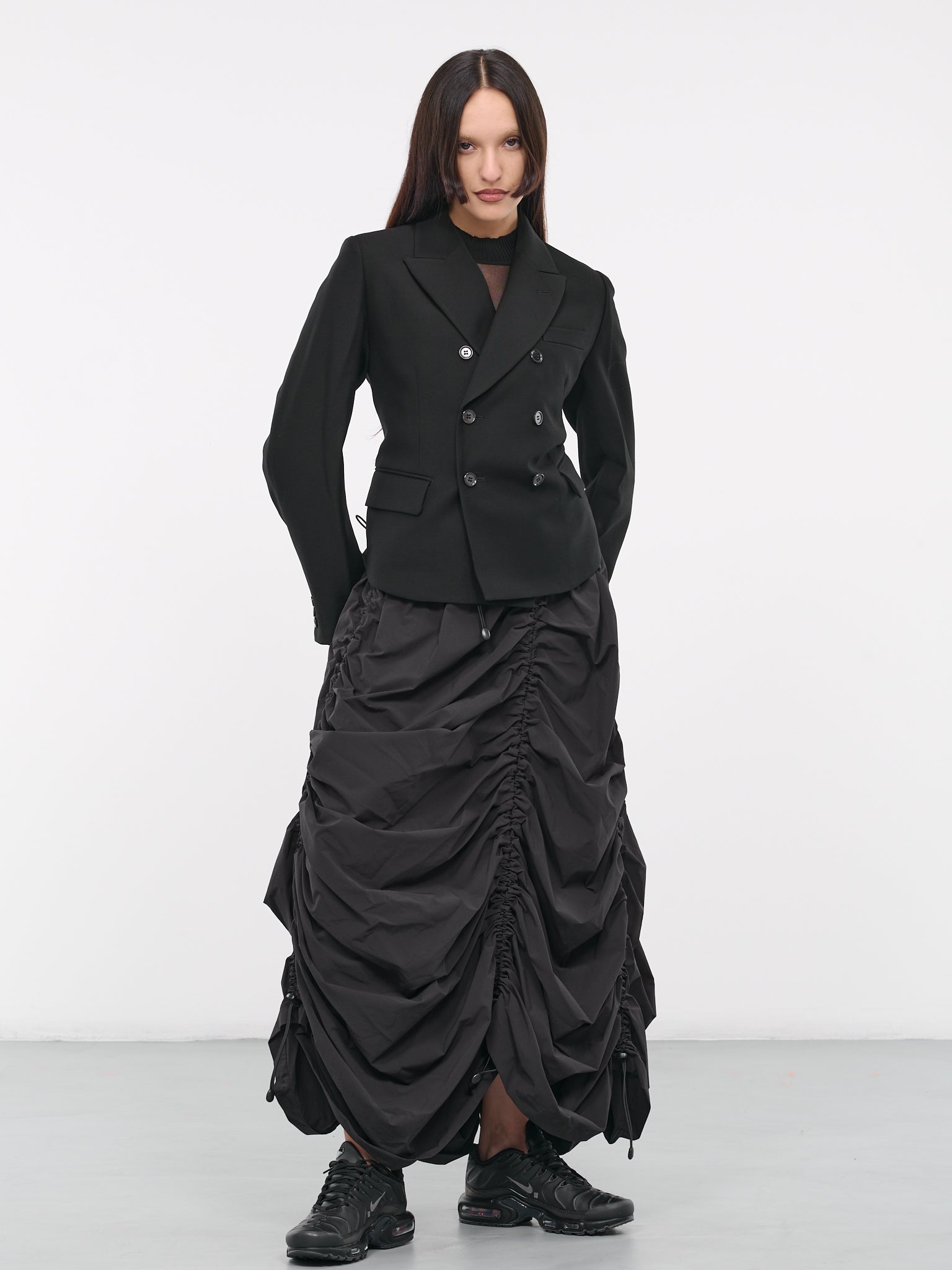 Drawcord Midi Skirt (JL-S014-051-BLACK)