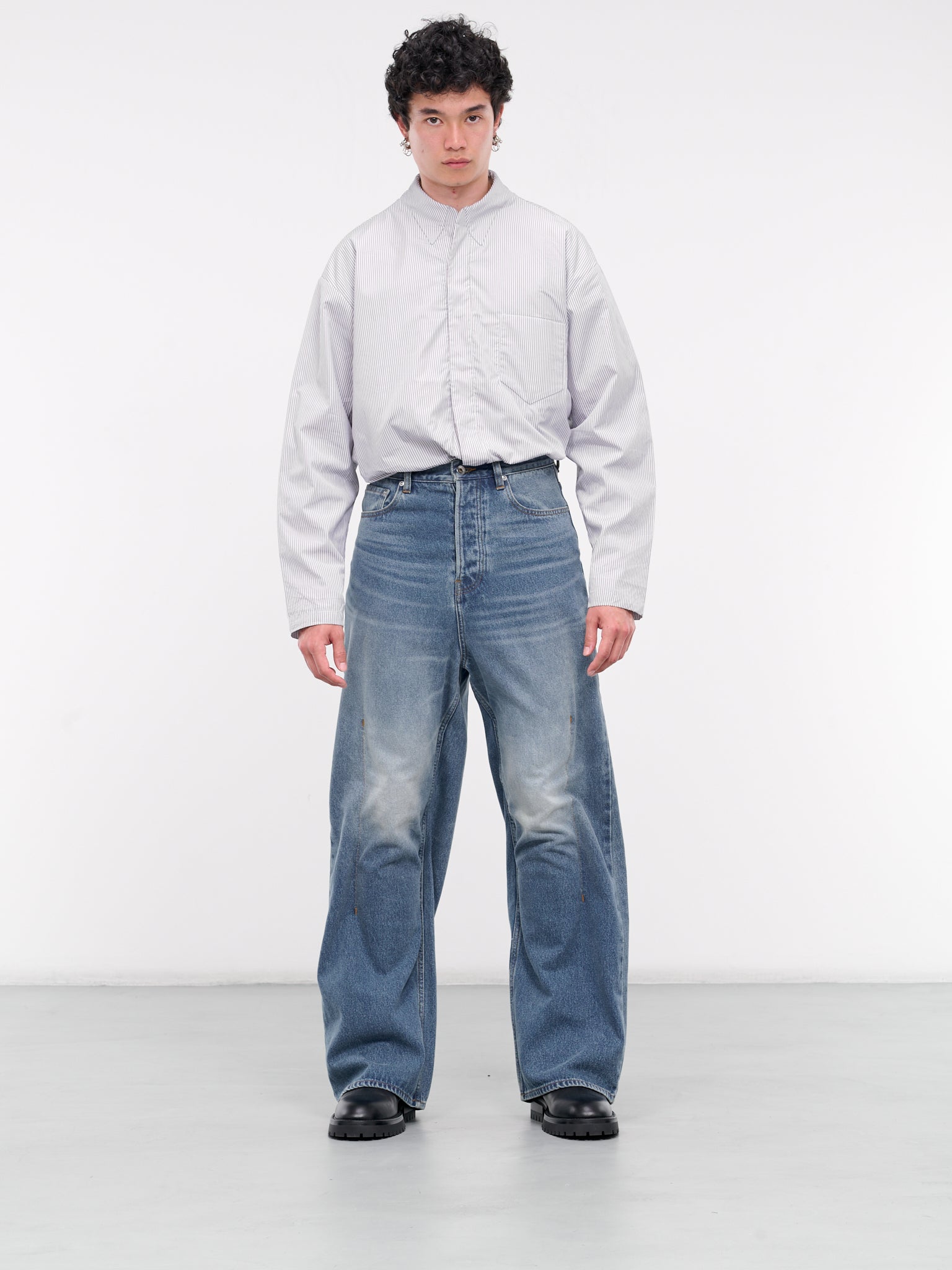 Faded Denim Jeans (JN-WLSL1-915-686-NAVY)