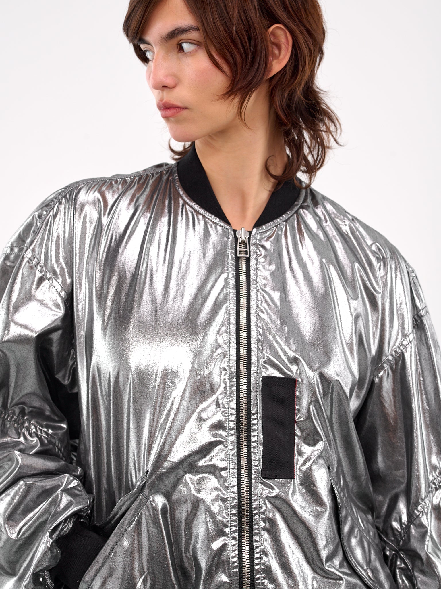 Reflective Bomber Jacket (JO-J011-SILVER)