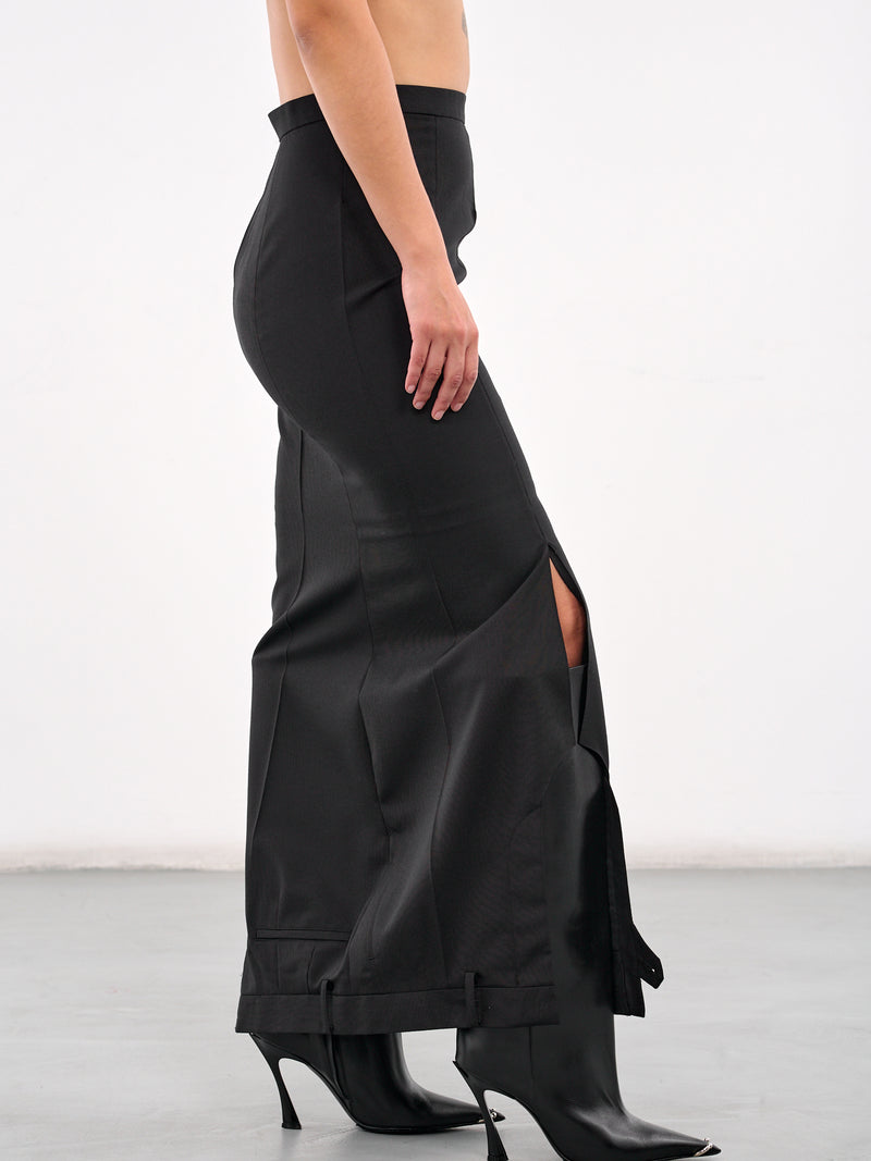 Deconstructed Trousers Skirt (JO-S007-S25-BLACK)