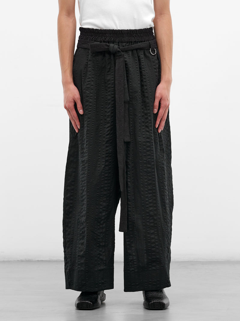 Jokor Black Seerlawn Elasticated Trousers (JOKOR-BLACK-SEERLAWN)