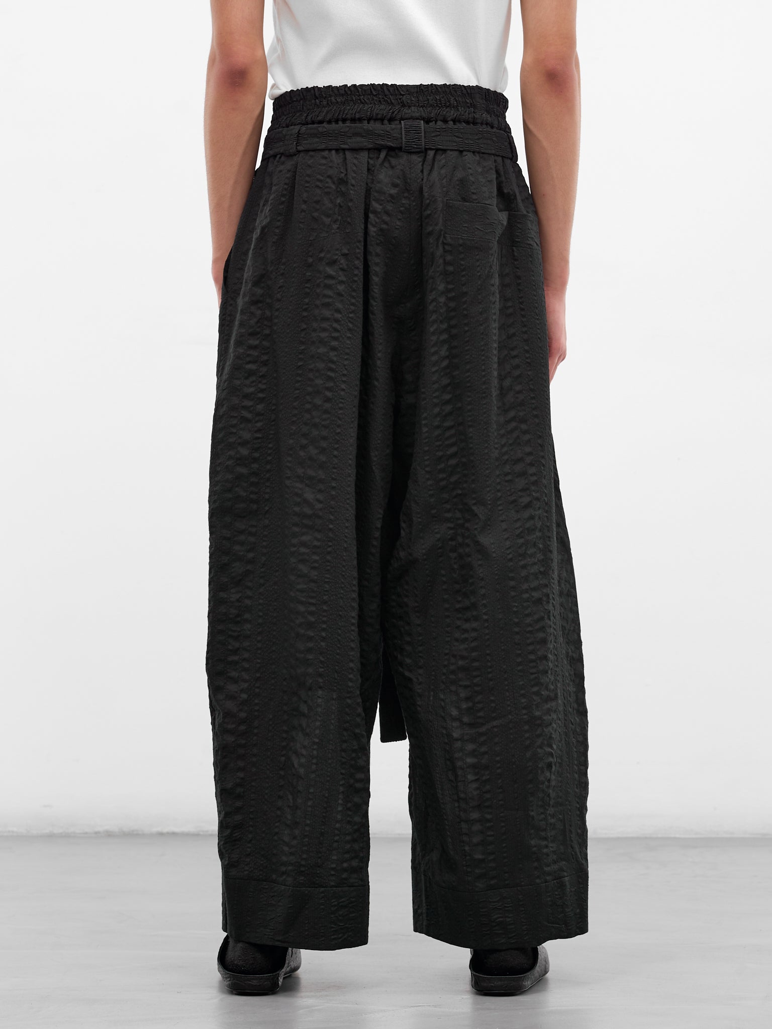 Jokor Black Seerlawn Elasticated Trousers (JOKOR-BLACK-SEERLAWN)