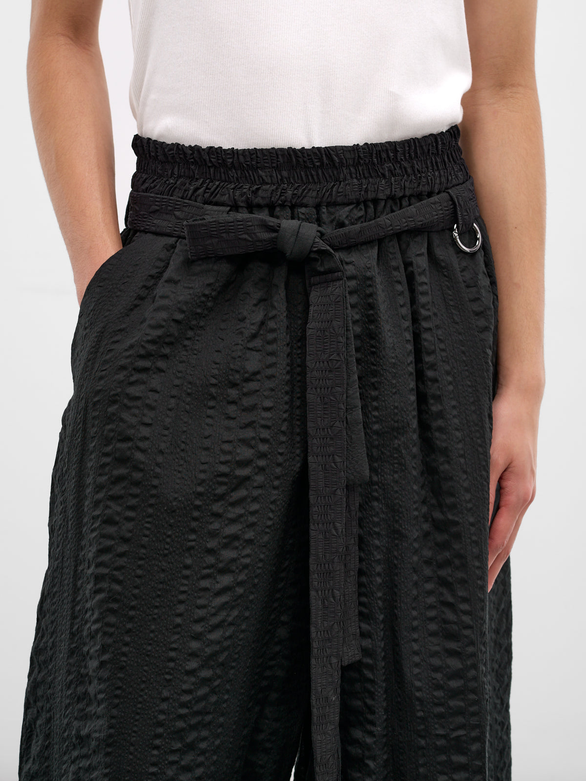 Jokor Black Seerlawn Elasticated Trousers (JOKOR-BLACK-SEERLAWN)