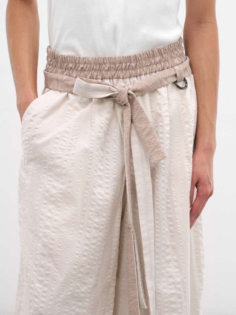 Jokor White Seerlawn Elasticated Trousers (JOKOR-ROSE-WHITE-SEERLAWN)