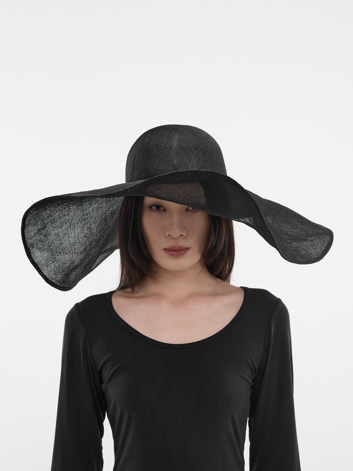 Black Hemp Floppy Brim Hat (JQ-K601-BLACK)