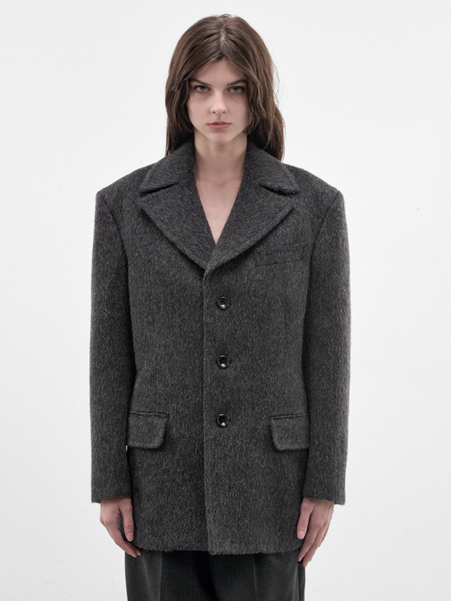 Gray Textured Blazer (JR-J034-W26-GREY)