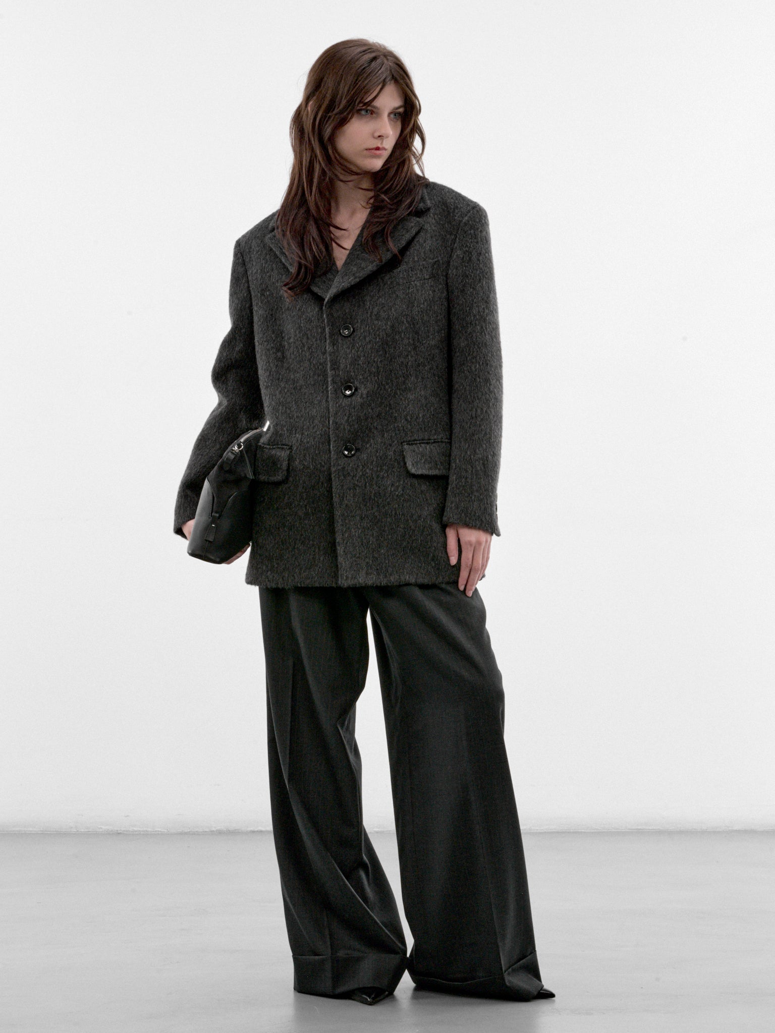 Gray Textured Blazer (JR-J034-W26-GREY)