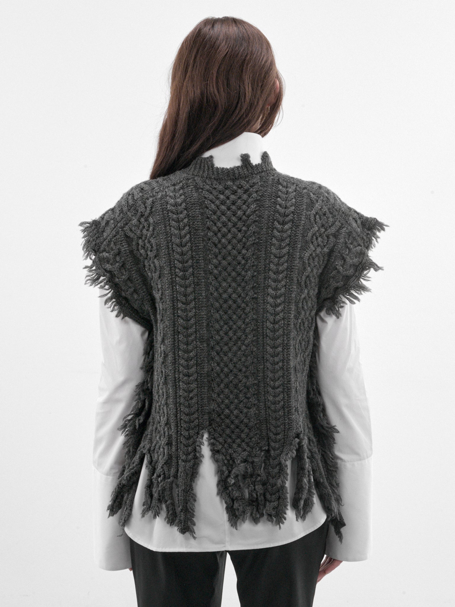 Gray Cable Knit Sweater (JR-N015-W26-GREY)