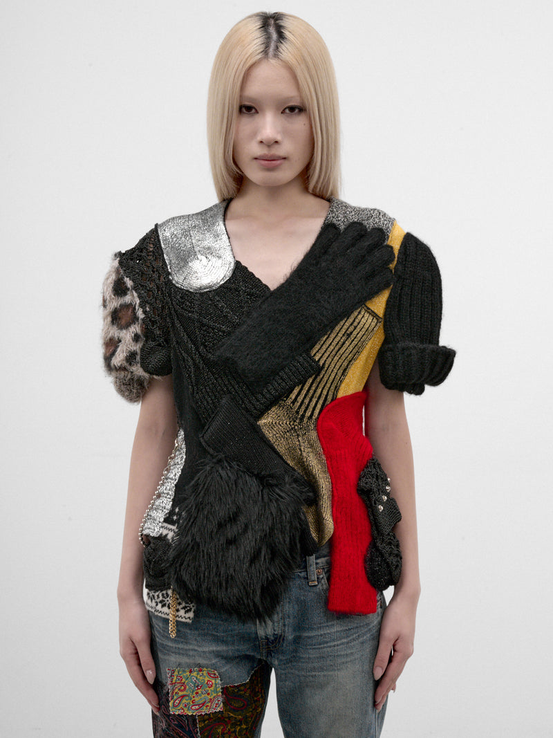 Multi-Color Patchwork Knit Sweater (JR-N020-W26-MULTI)