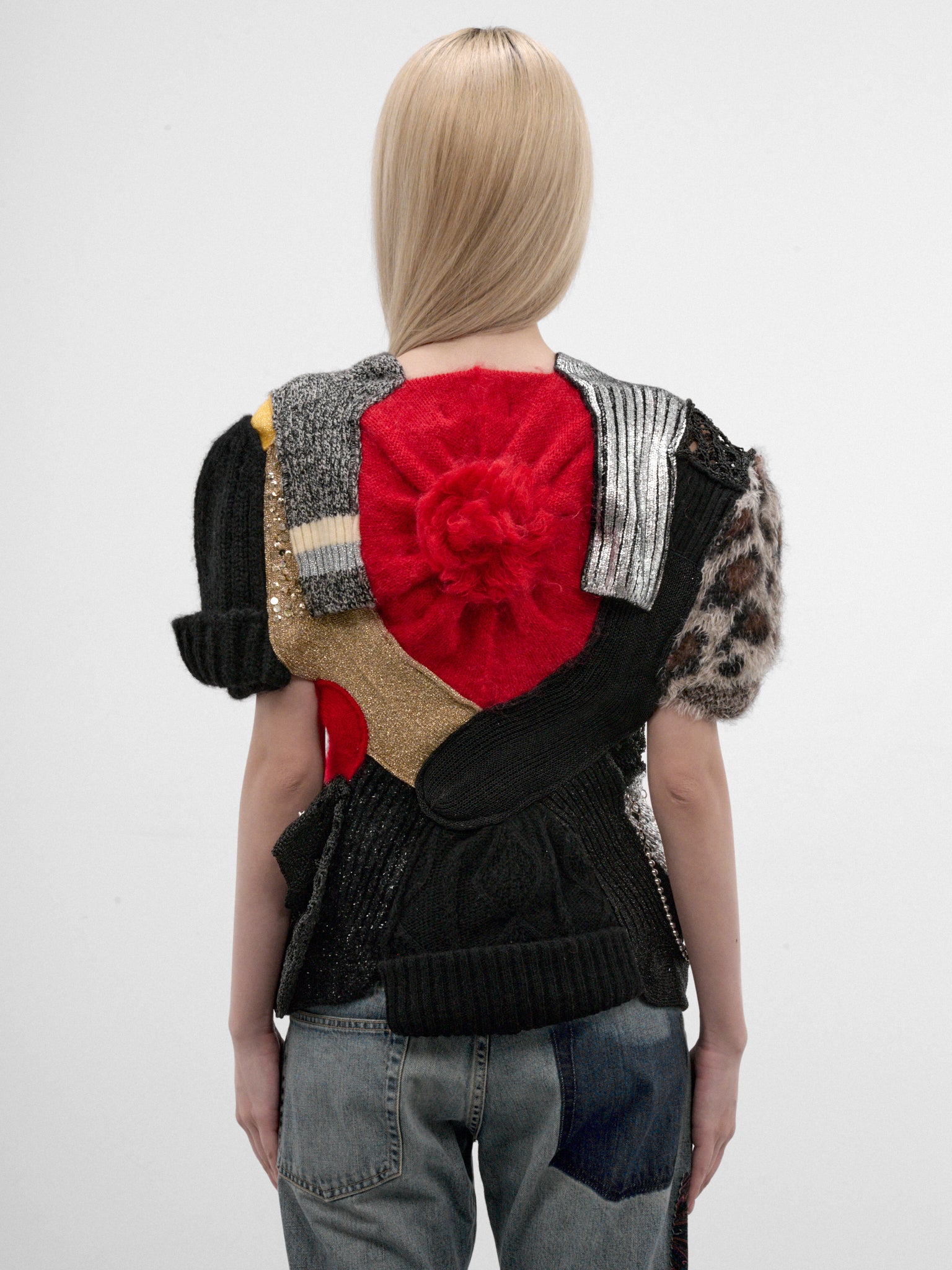 Multi-Color Patchwork Knit Sweater (JR-N020-W26-MULTI)
