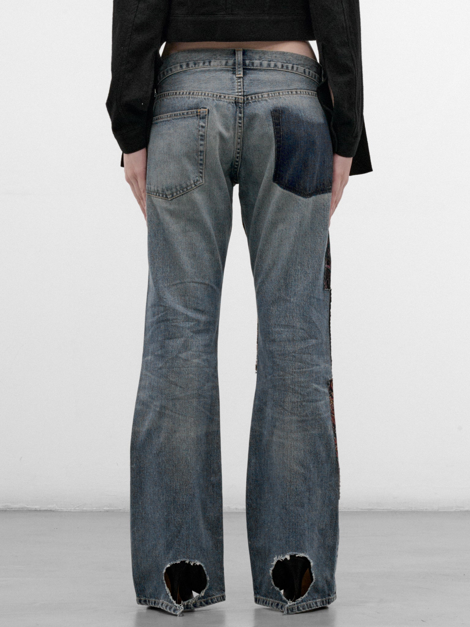 Indigo Patchwork Denim Jeans (JR-P013-W26-INDIGO-MIX)
