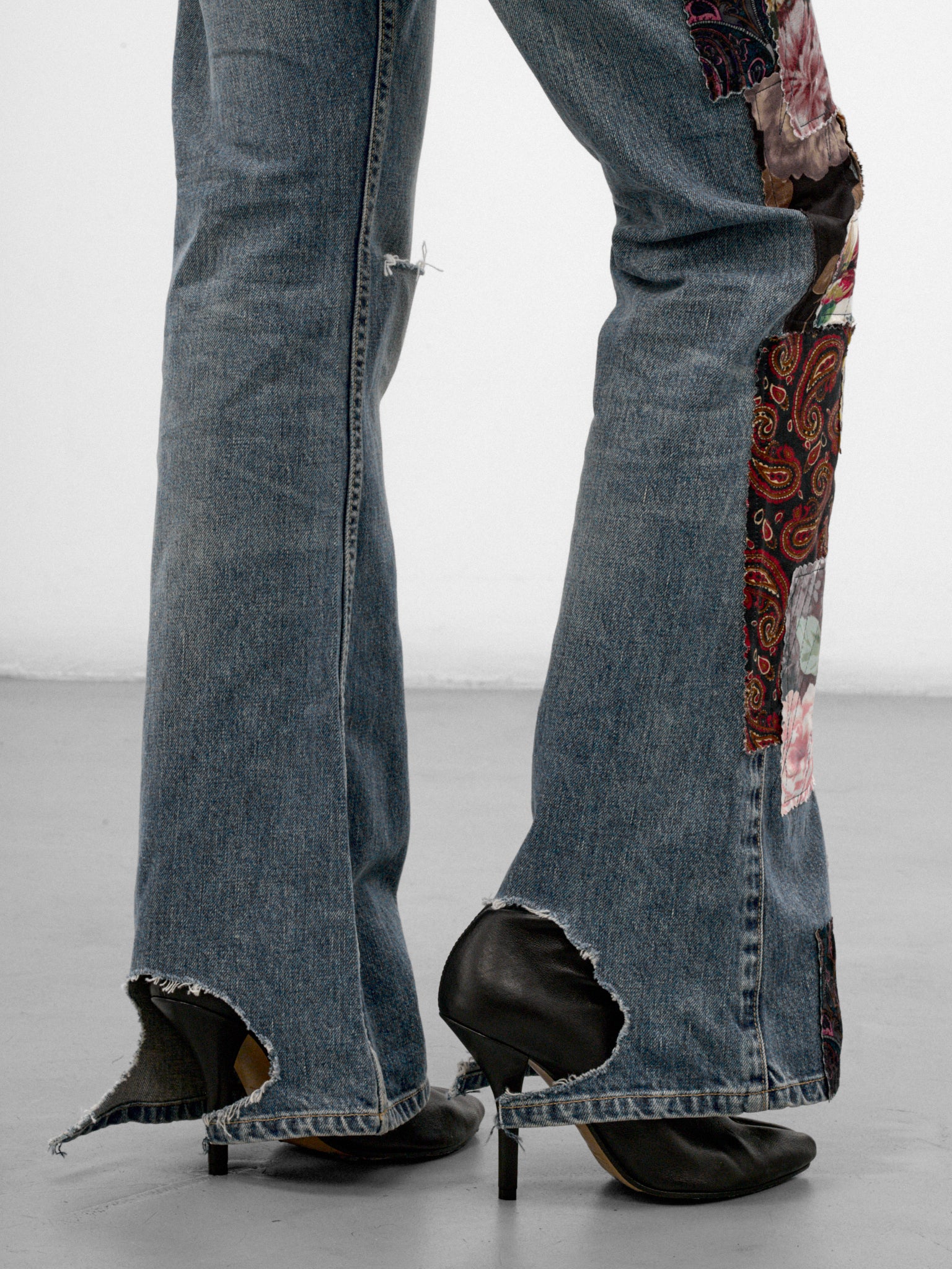 Indigo Patchwork Denim Jeans (JR-P013-W26-INDIGO-MIX)