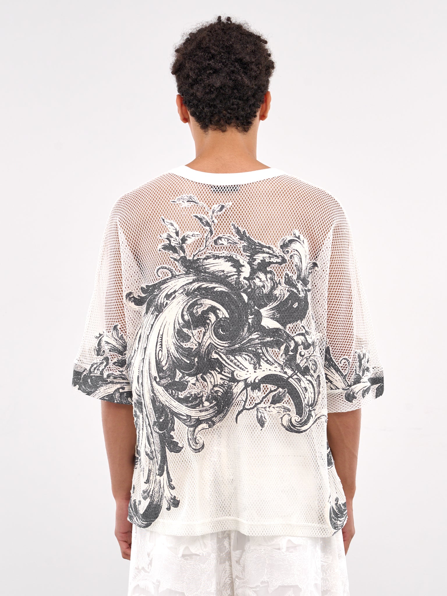 Graphic Mesh Tee (JR086-WHITE)
