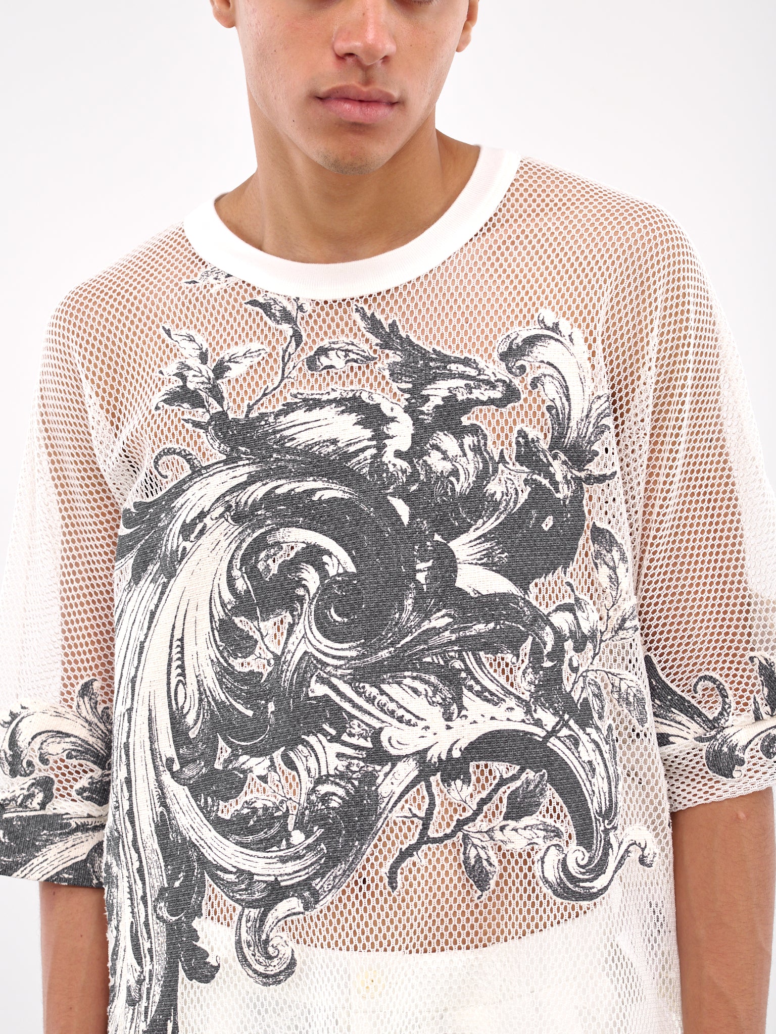 Graphic Mesh Tee (JR086-WHITE)