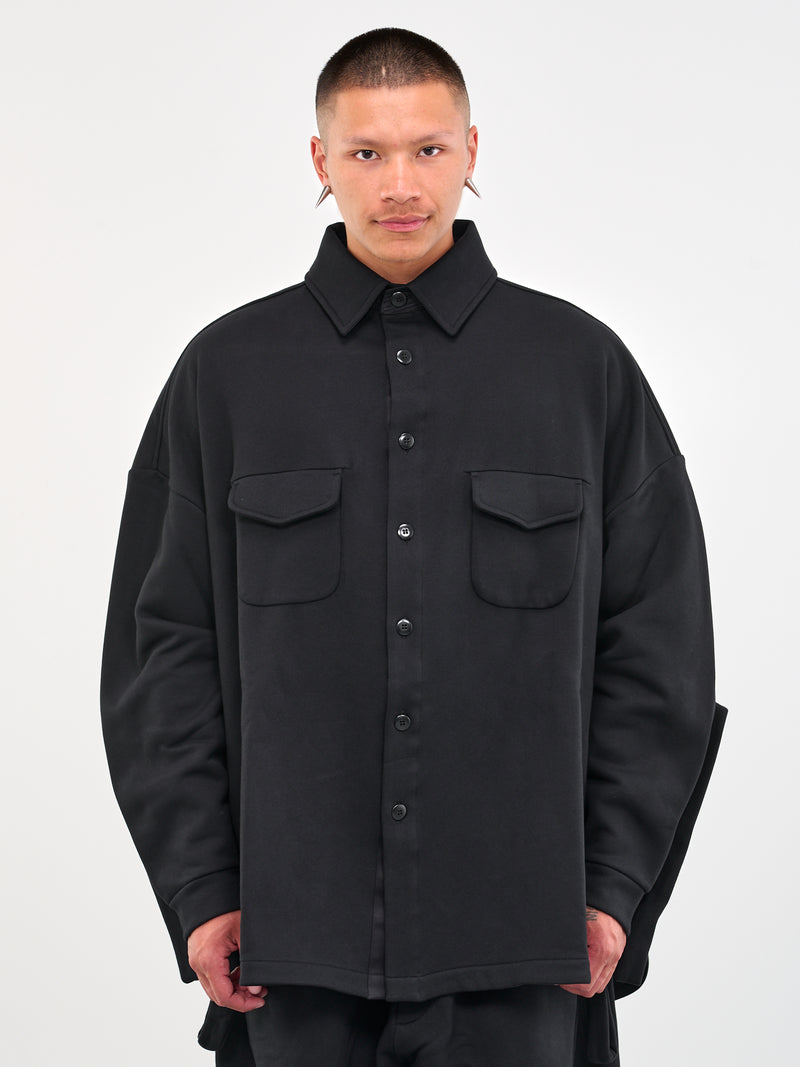 Oversized Button-Up Shirt (JS-10-22-FBJC0003-1000-BLACK)