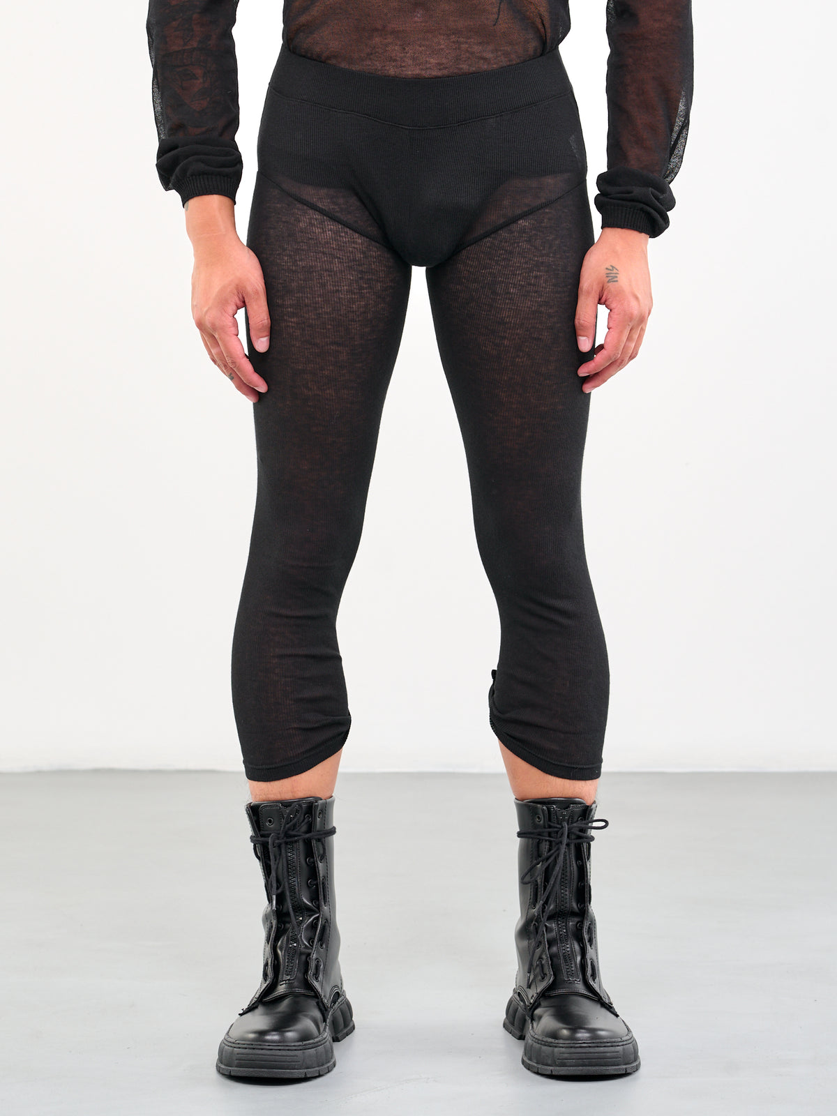 Rib Leggings (JS-78-C00000-10000-BLACK)