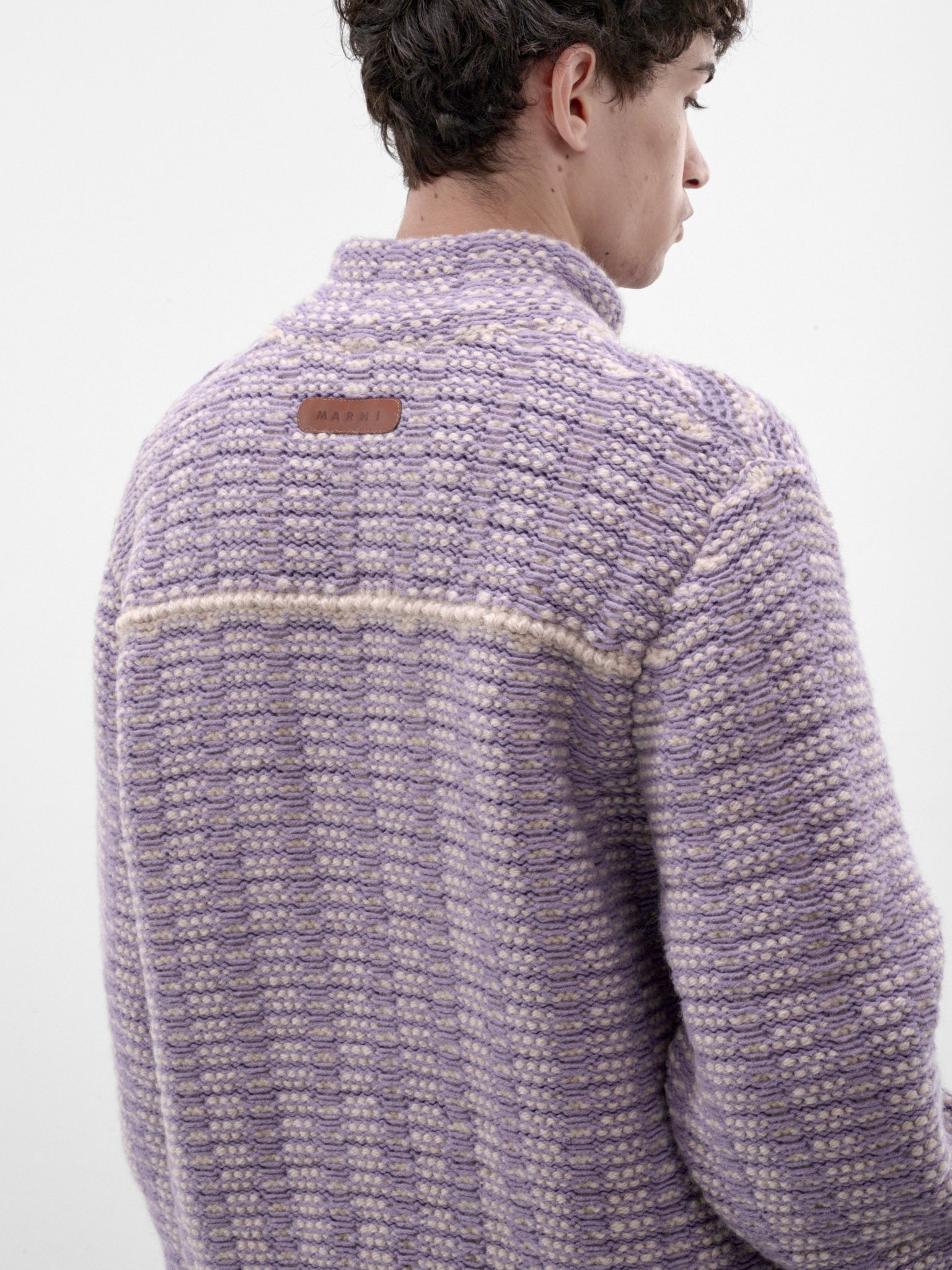 Lavender Textured Knit Jacket (JUMG0006NQ-UFW100-LAVENDER)