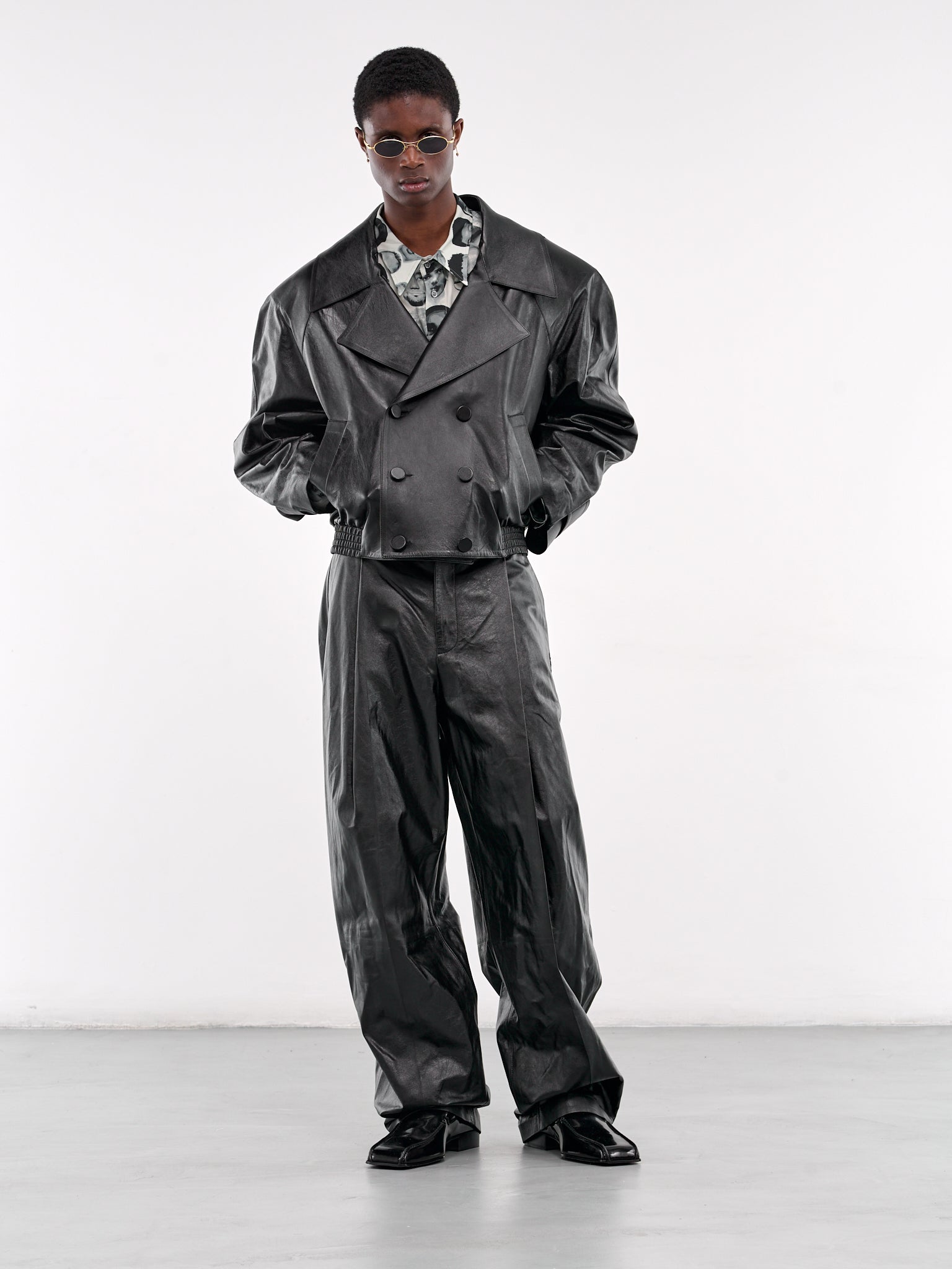 Wide Leg Leather Trousers (PUMY0032SU-ULA760-BLACK)