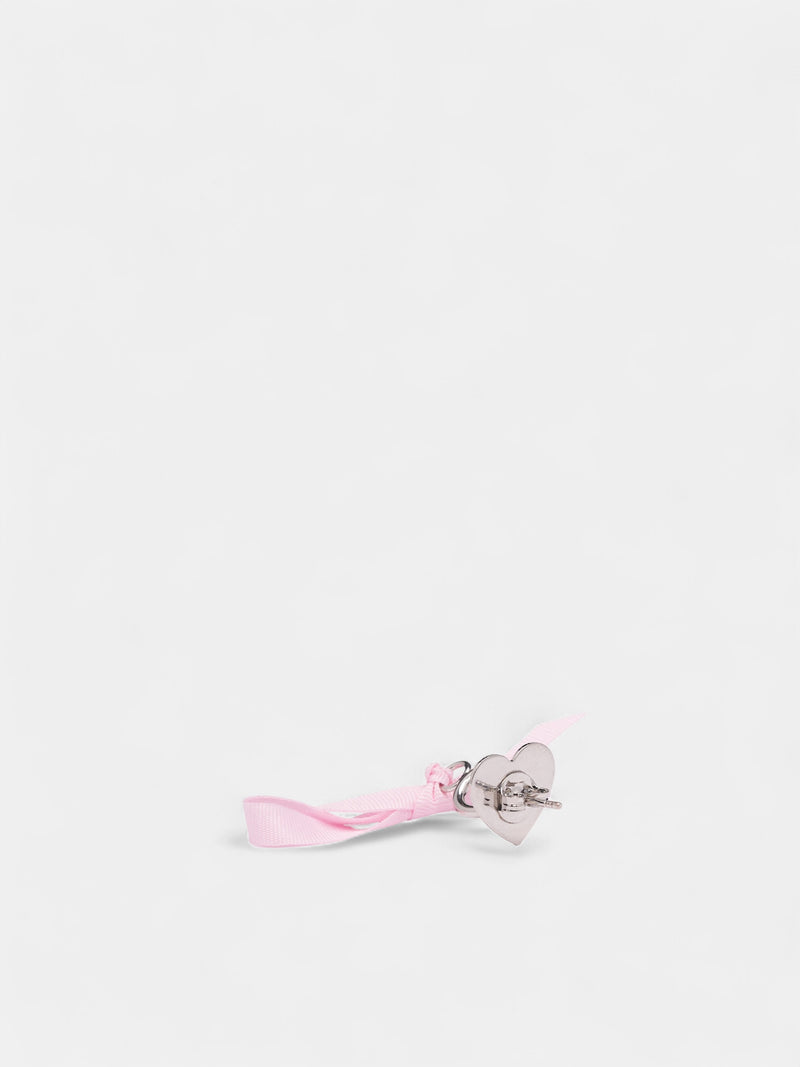 Pink 925 Silver Bow Earrings (JW04-SILVER-PINK)