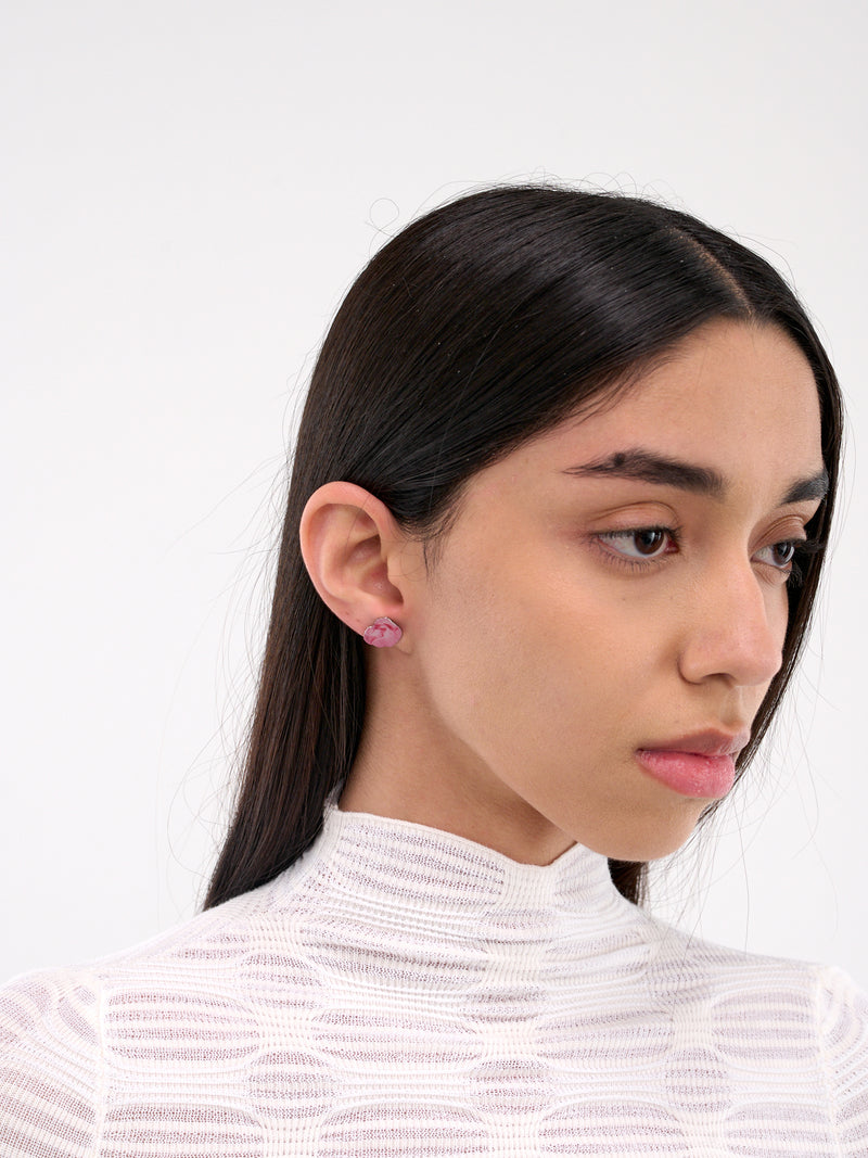 Chewing Gum Earrings (JW14-SILVER-PRINT)