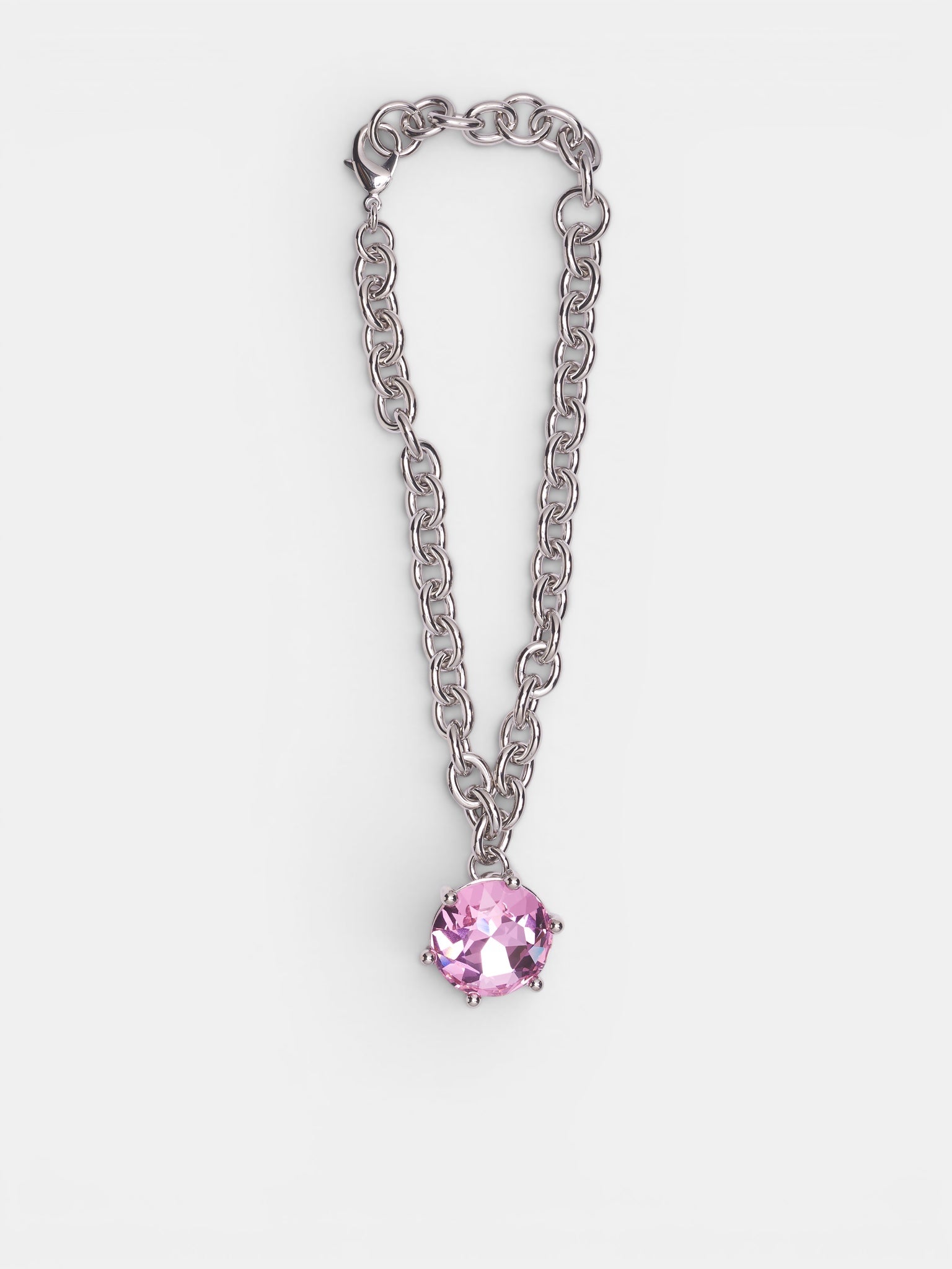 Pink Princess Diamond Necklace (JW32-SILVER-PINK)