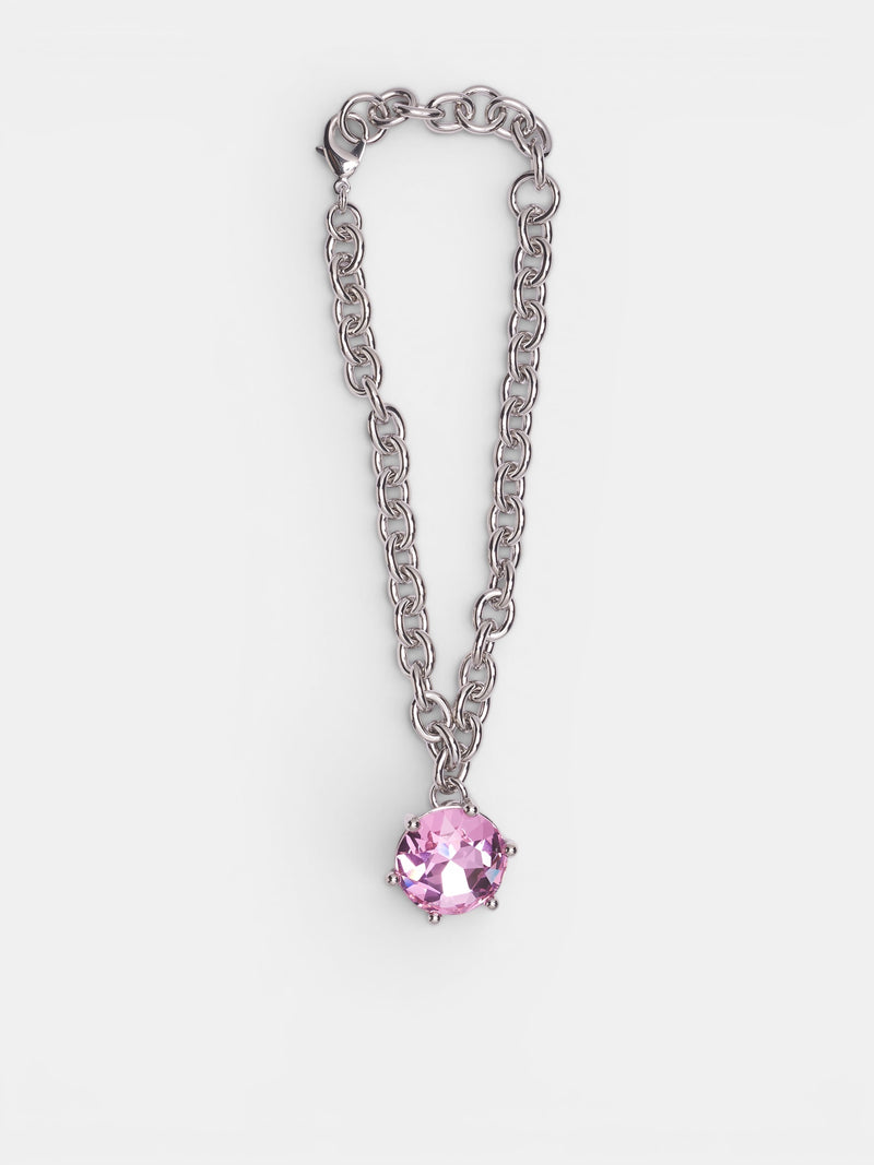 Pink Princess Diamond Necklace (JW32-SILVER-PINK)