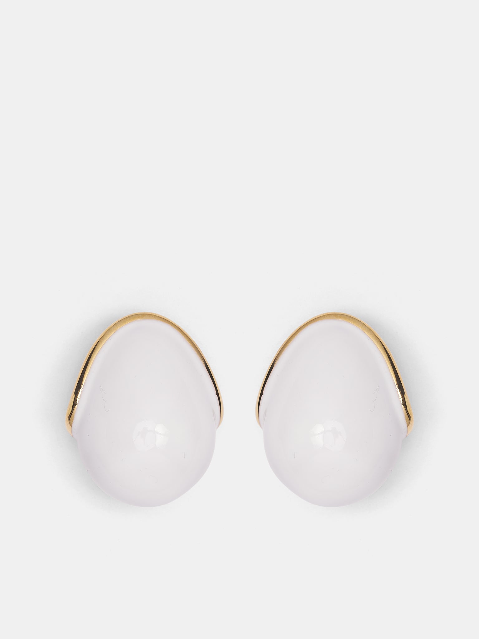 Brass Rond-Carré Raisin Earrings (JWW00787AMMC001-GOLD-WHITE)