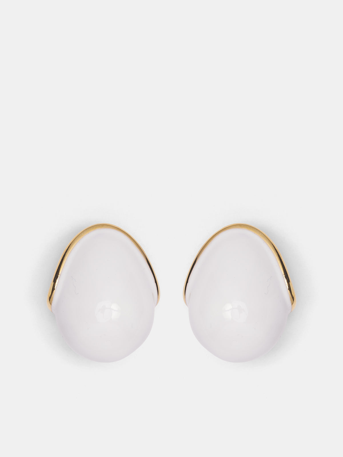 Brass Rond-Carré Raisin Earrings (JWW00787AMMC001-GOLD-WHITE)