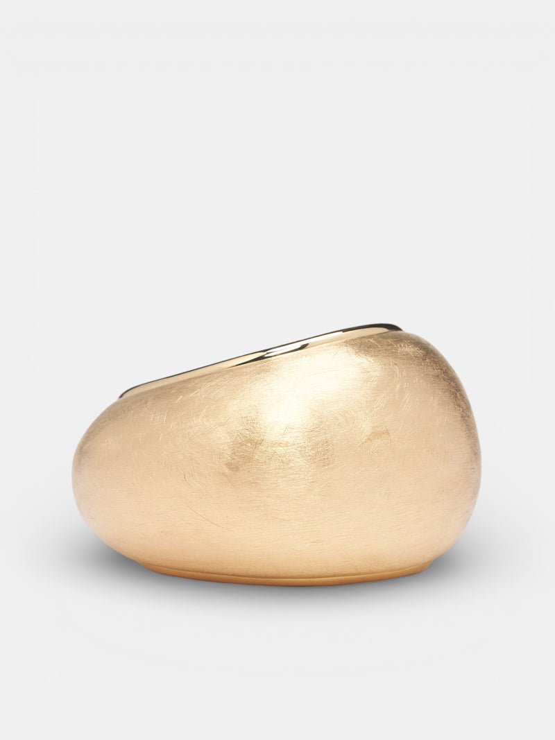 Gold Copper 'Raisin' Cuff Bracelet (JWW00789AMMC001-GOLD-WHITE)