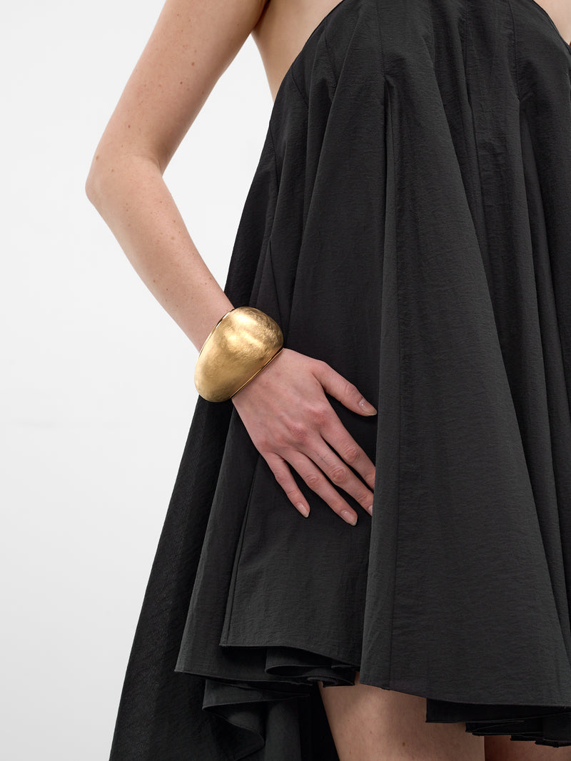 Gold Copper 'Raisin' Cuff Bracelet (JWW00789AMMC001-GOLD-WHITE)