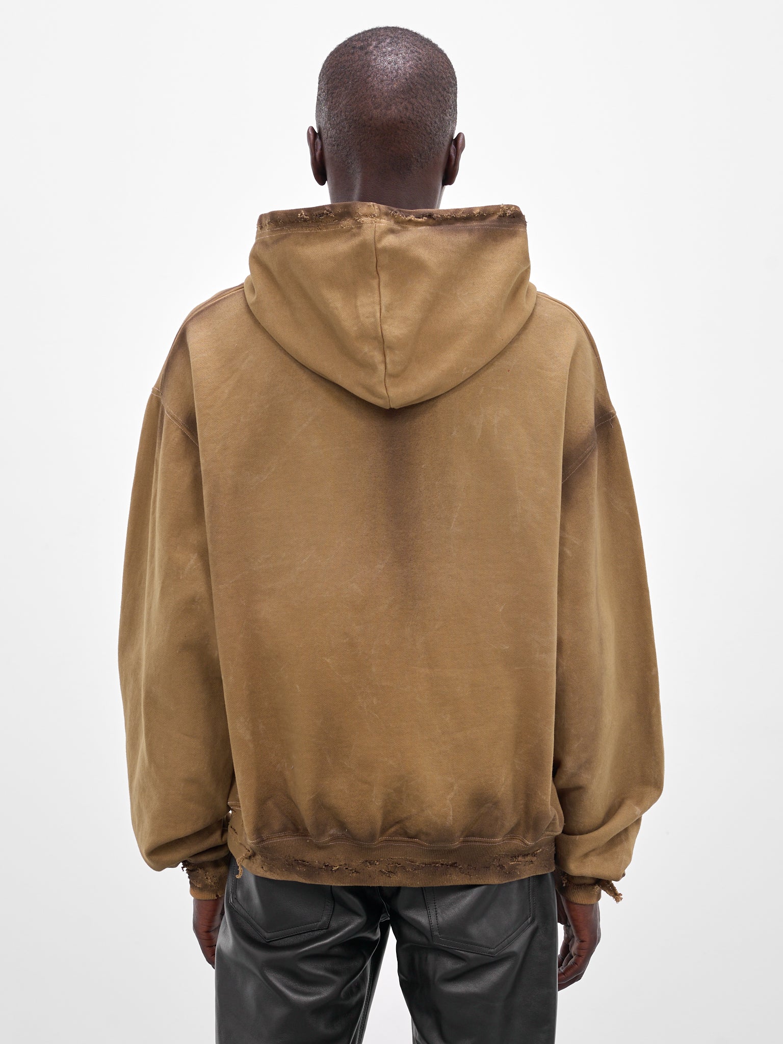 Brown J'Adore $€£¥ Distressed Hoodie (J'ADORE£€$)