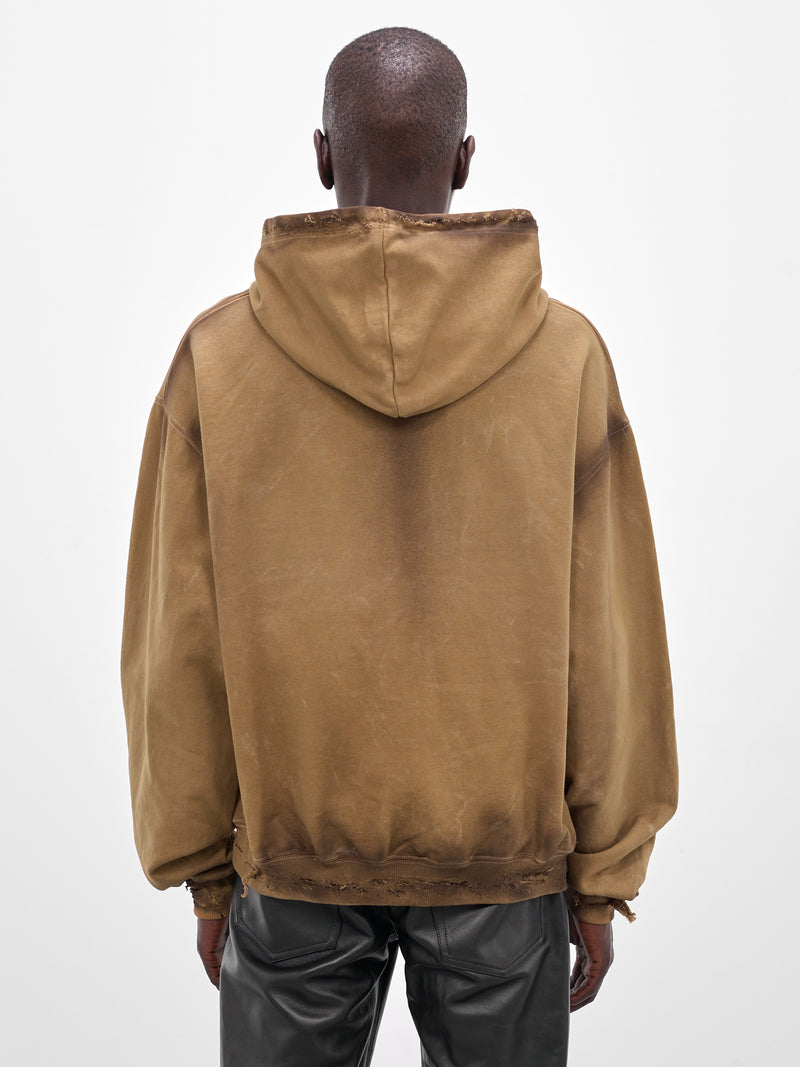 Brown J'Adore $€£¥ Distressed Hoodie (J'ADORE£€$)