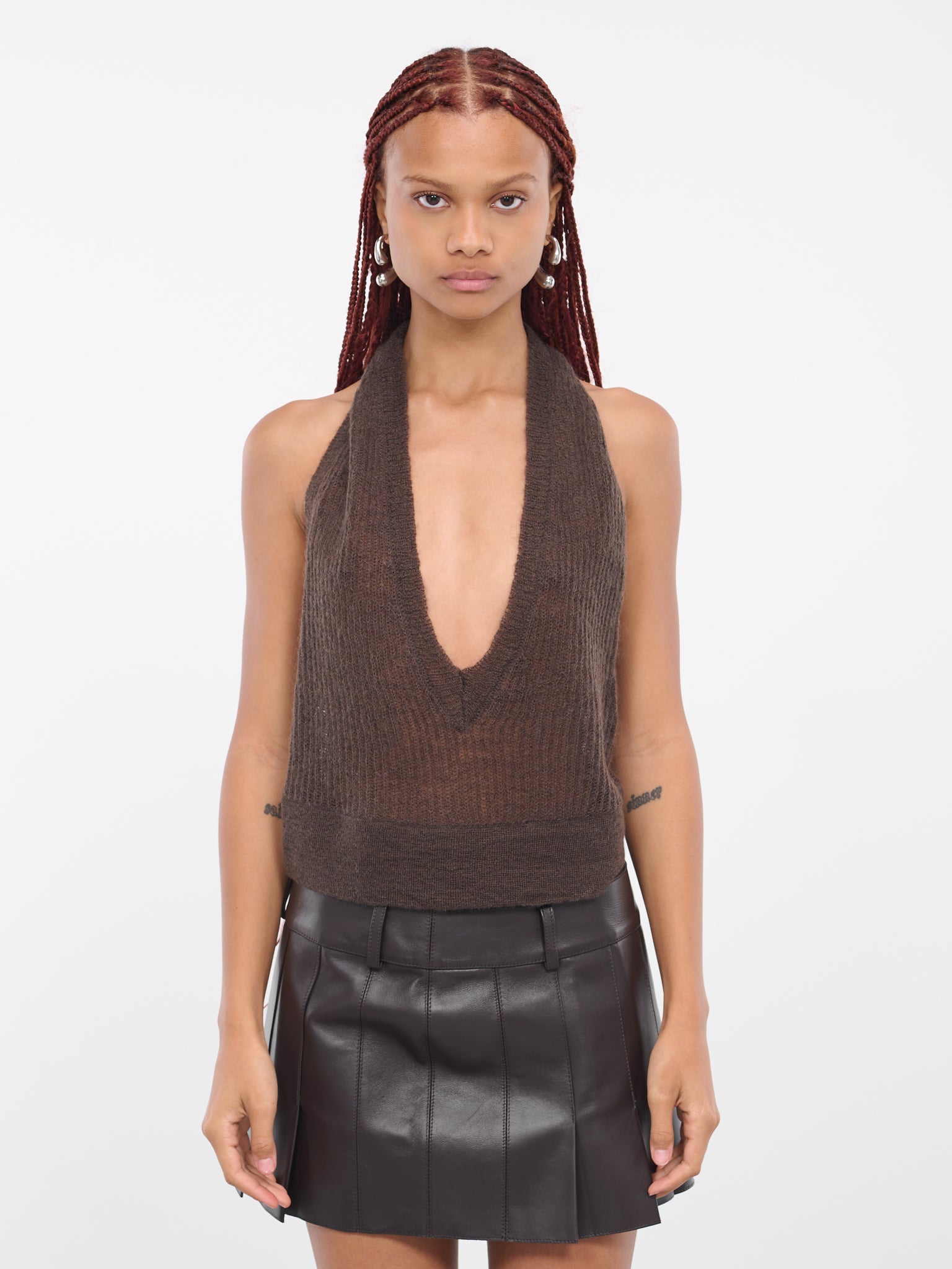 Salina Knit Top (K-033-BITTER-CHOCOLATE)