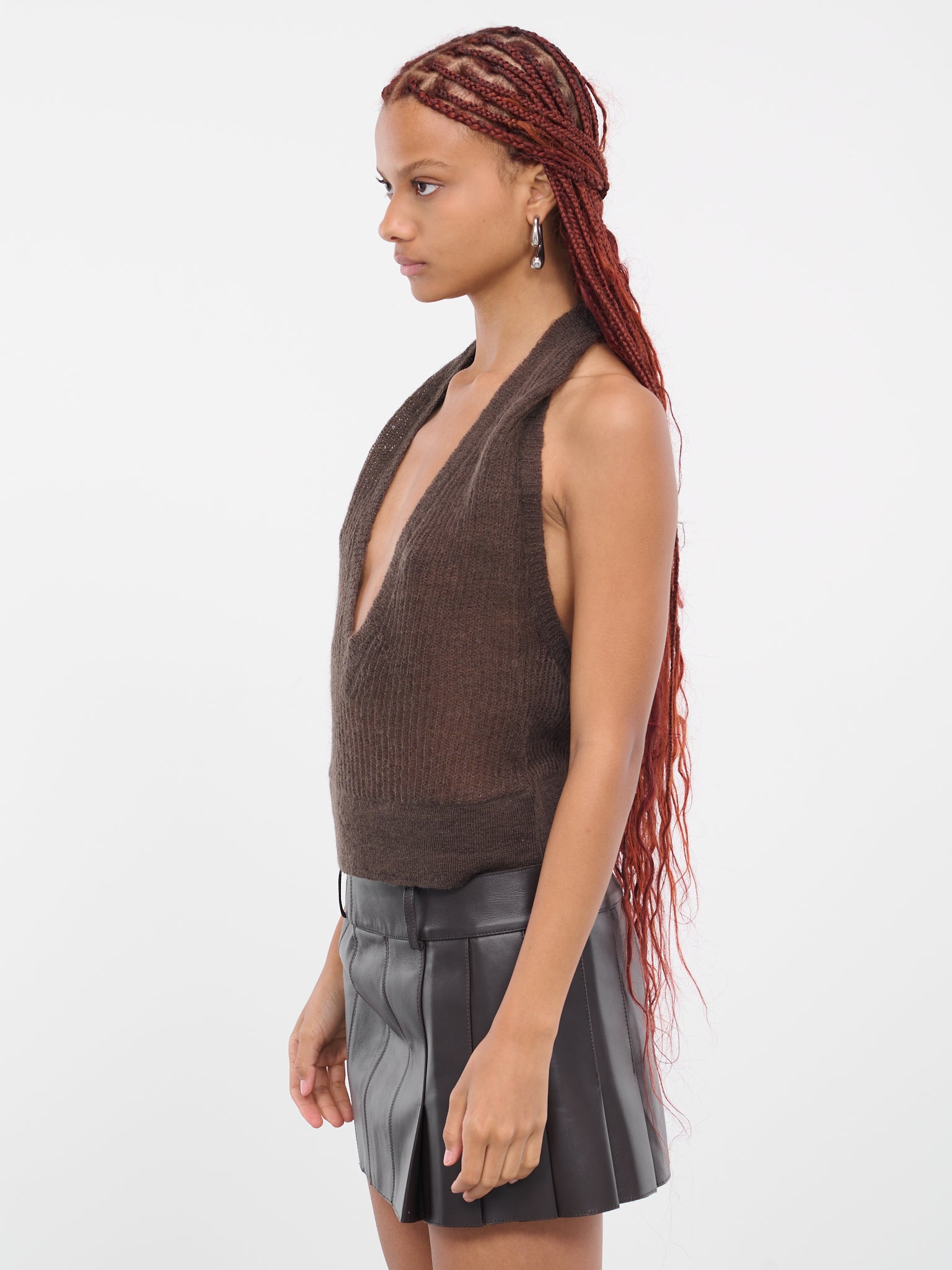 Salina Knit Top (K-033-BITTER-CHOCOLATE)