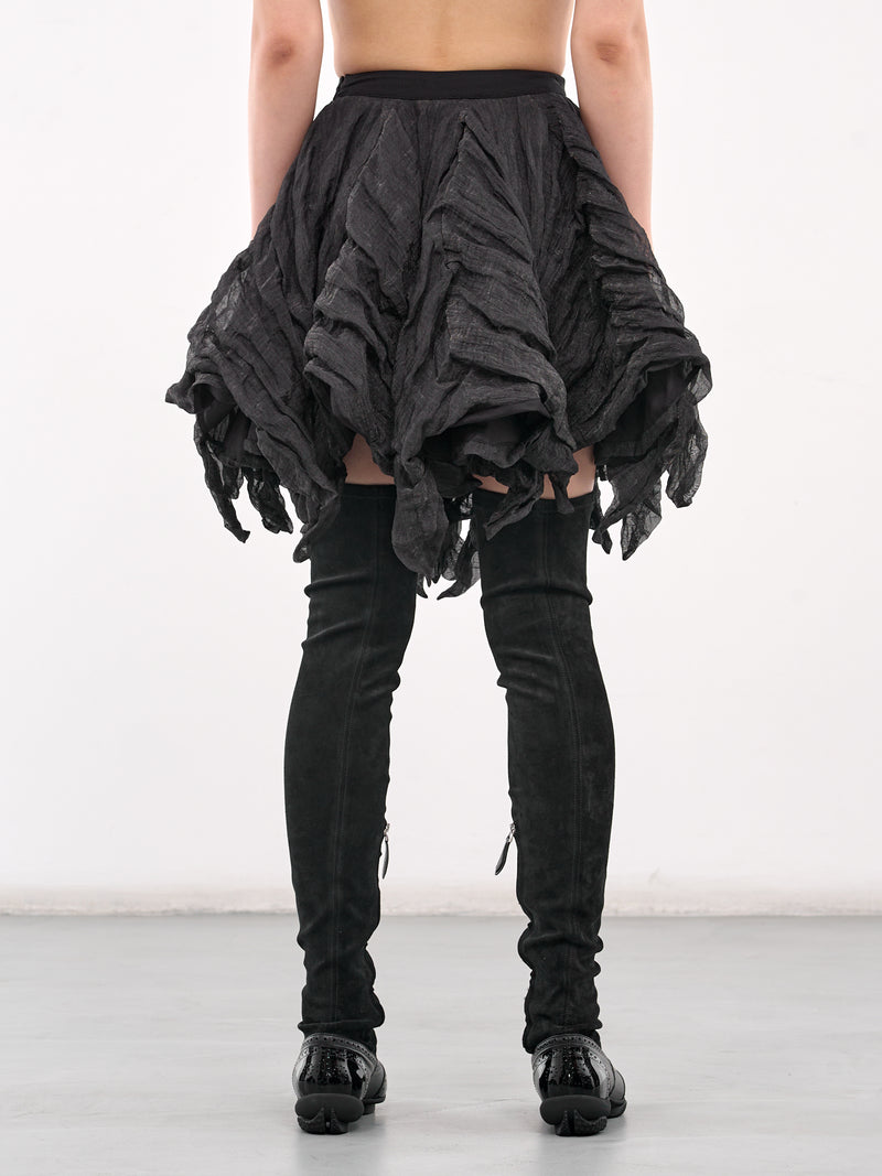 Uhura Circle Mini Skirt (K03-66-SPARKLE-BLACK)