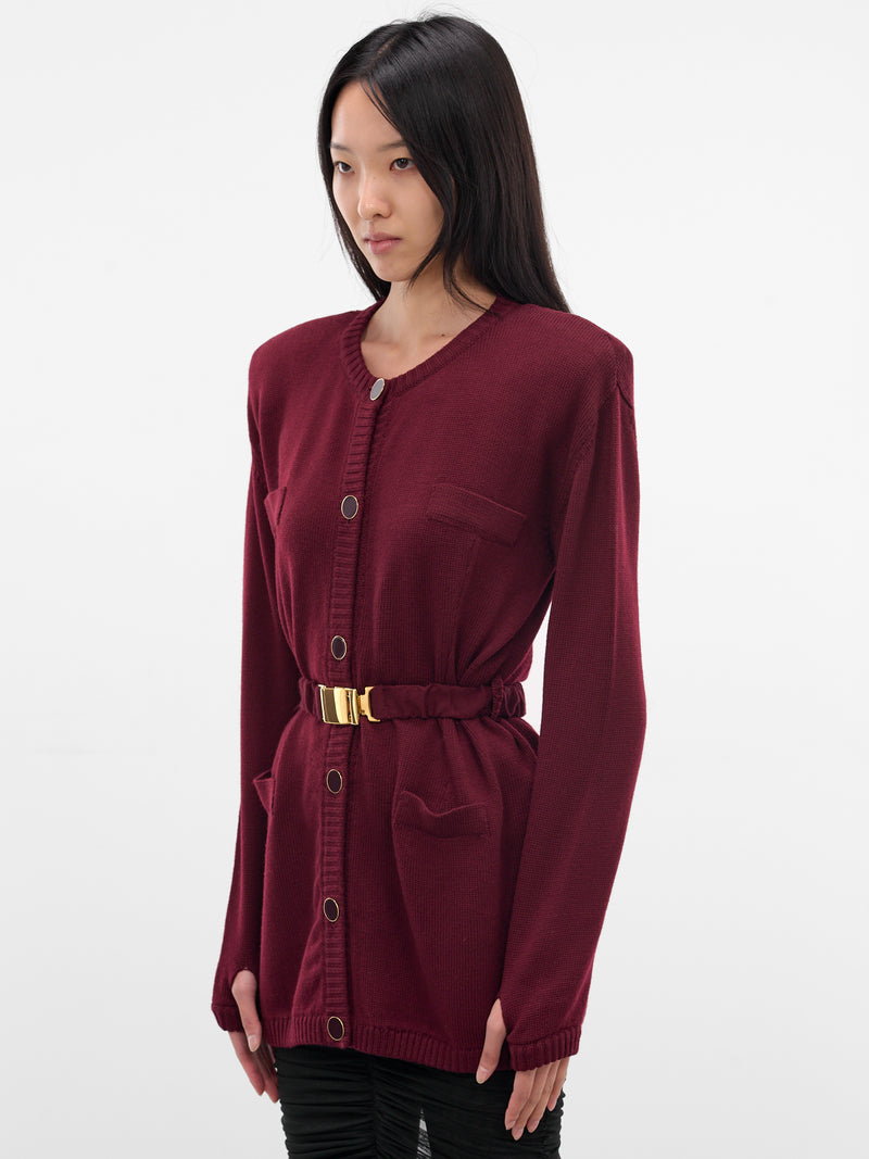 Bordeaux Wool Knit Long Cardigan (K127-BORDEAUX)