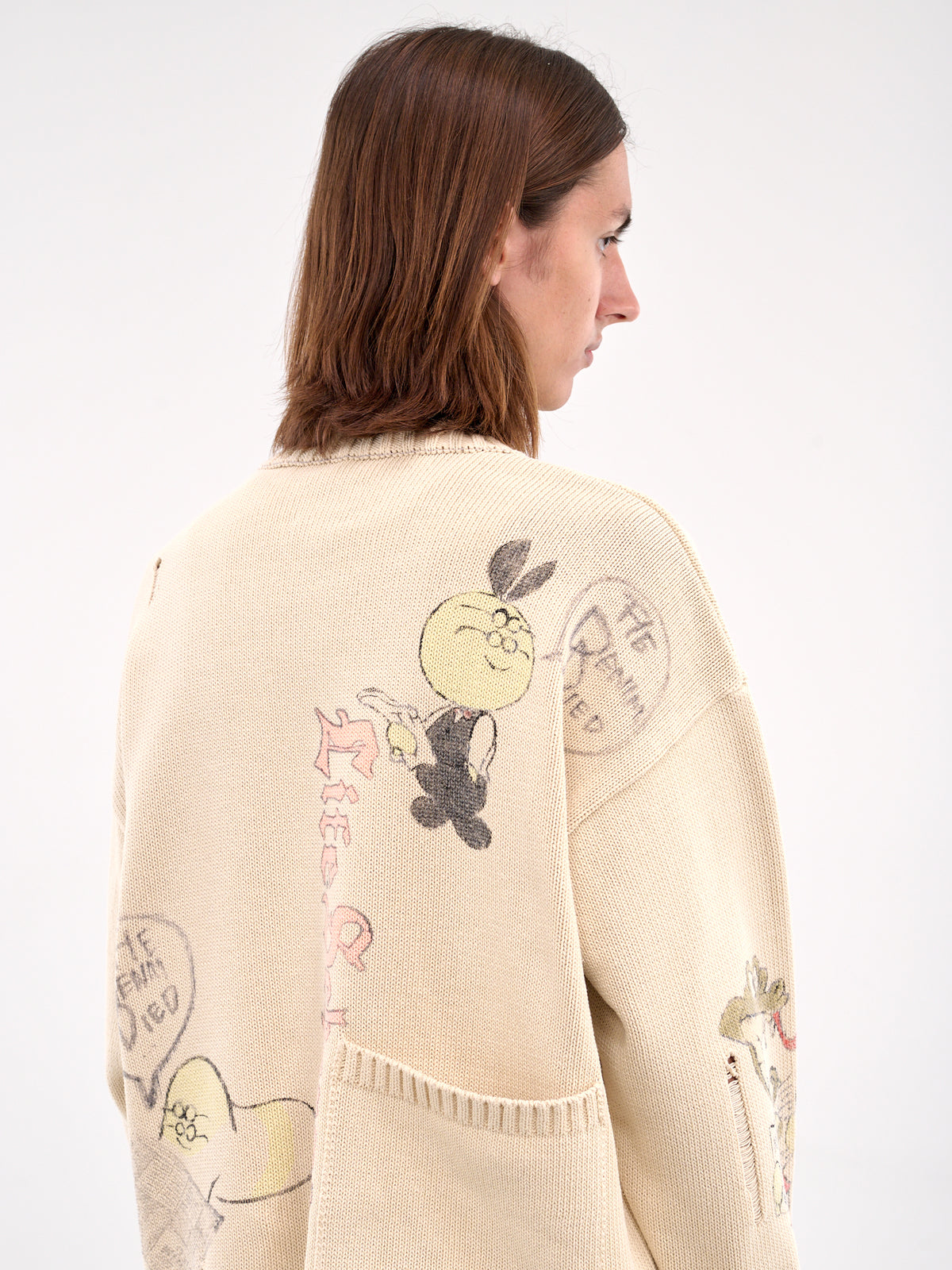 Memorial Paint 5G Knit Sweater (K205KN085-NATURAL)
