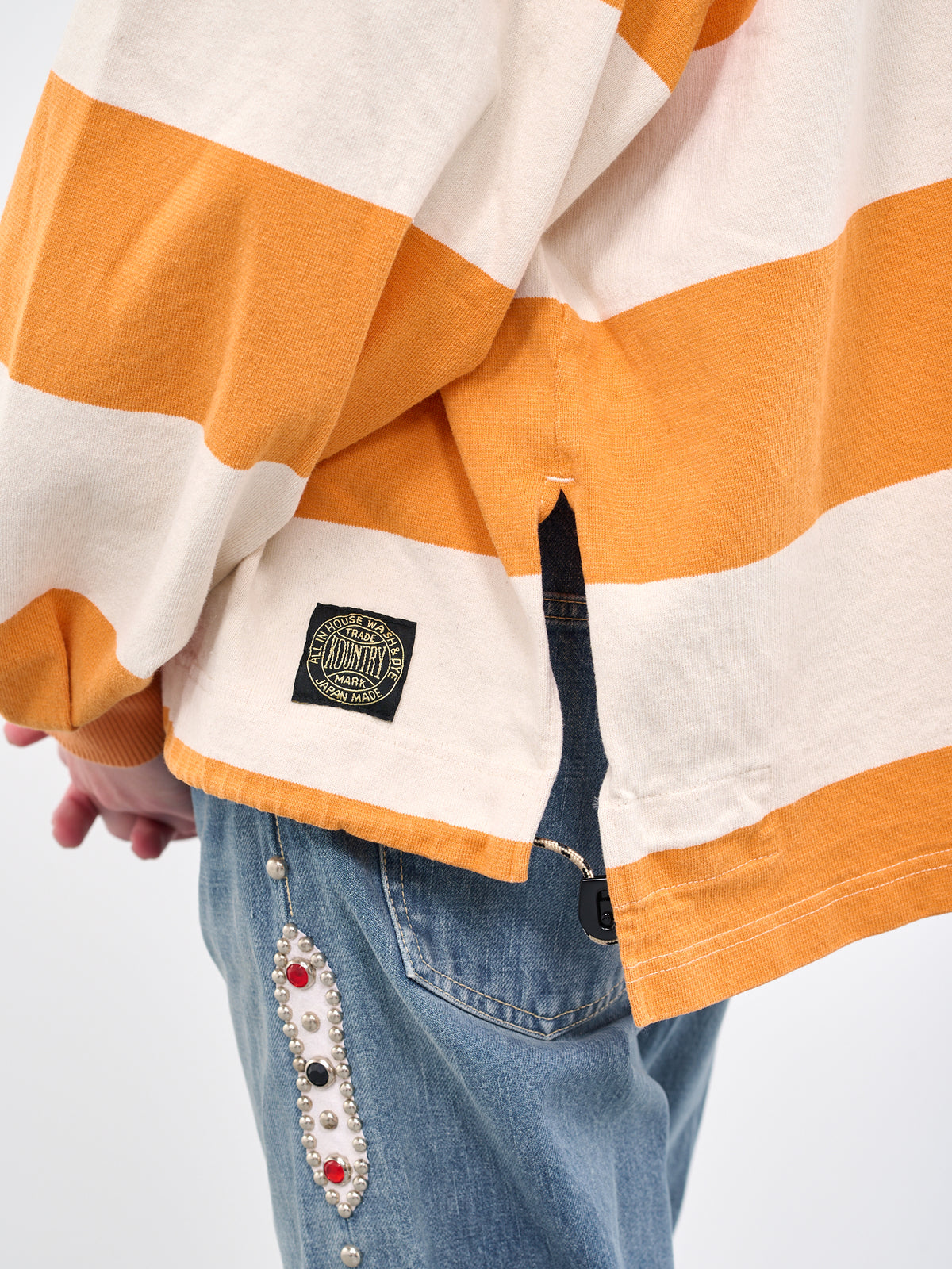 Jail Rugby Shirt (K2303LC074-NATURAL-ORANGE)